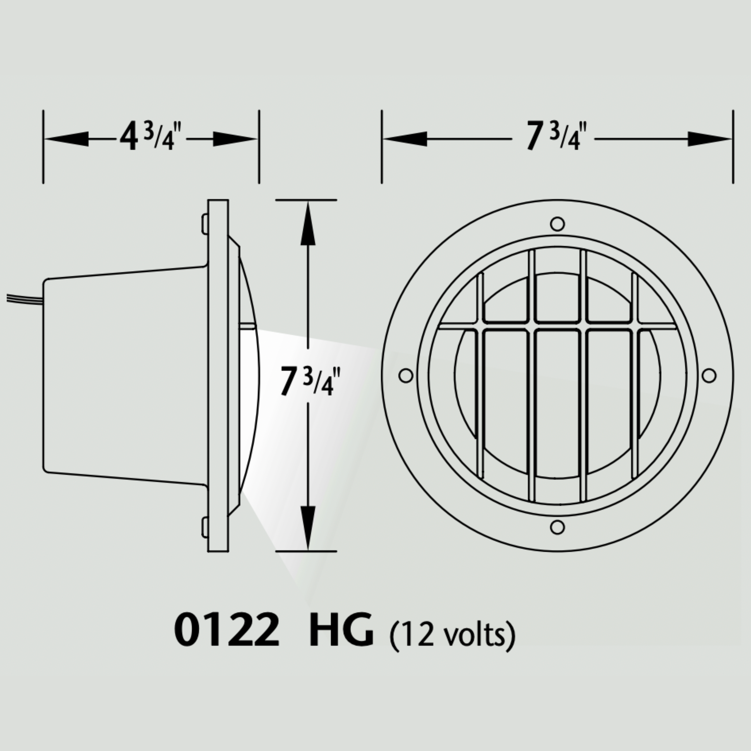 Luminaire paysagé pour enfouissement - 0122