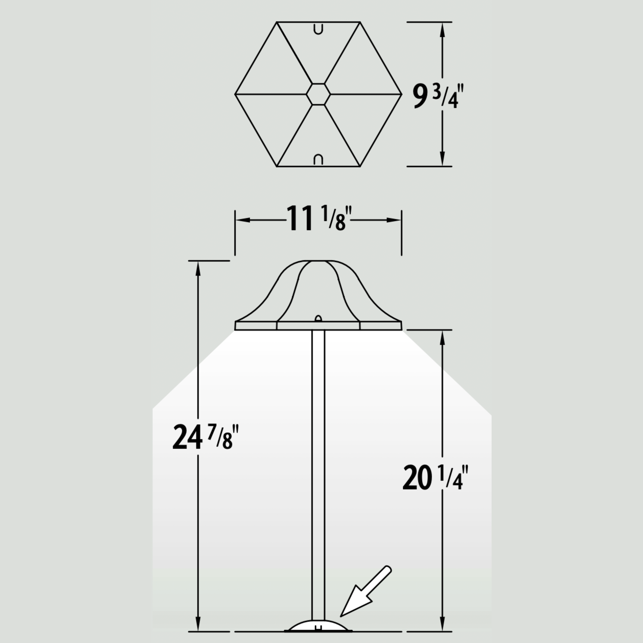 Luminaire paysager pour allées - 0216