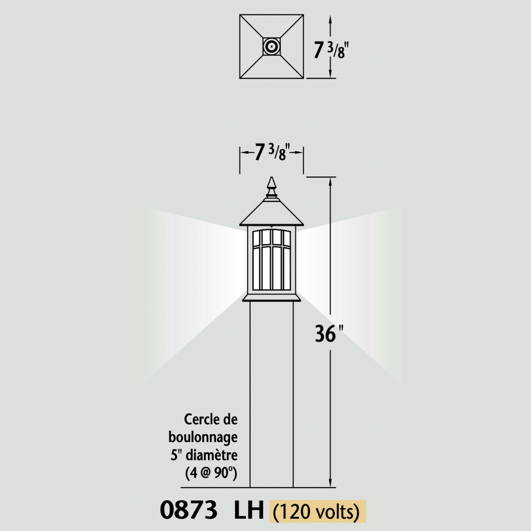 Luminaire paysager • Bollards • Havana • 0873 • 100% fait au Québec • Snoc