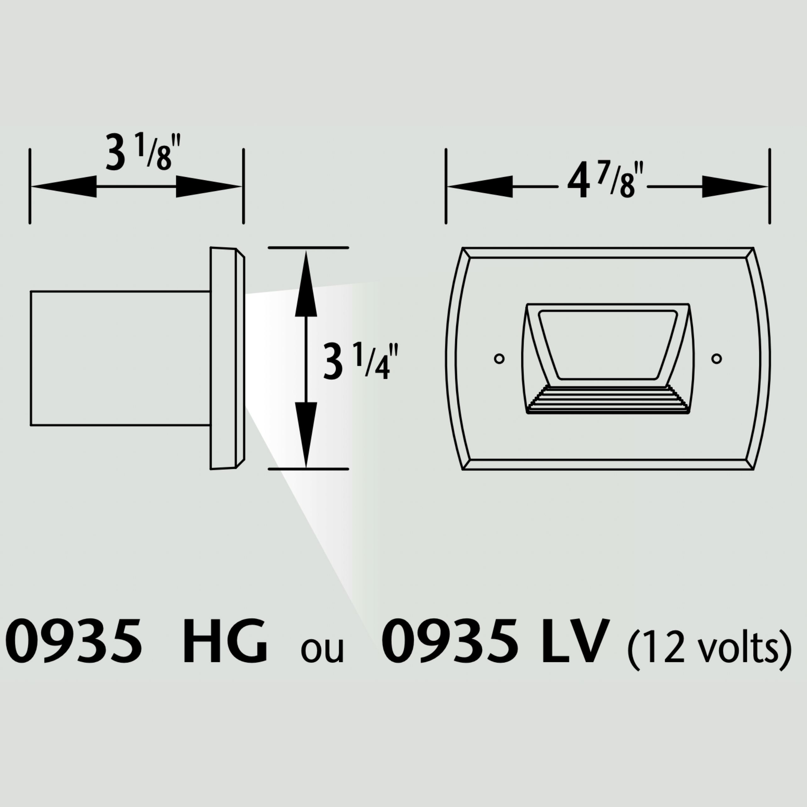 Luminaire paysager pour marche - 0935