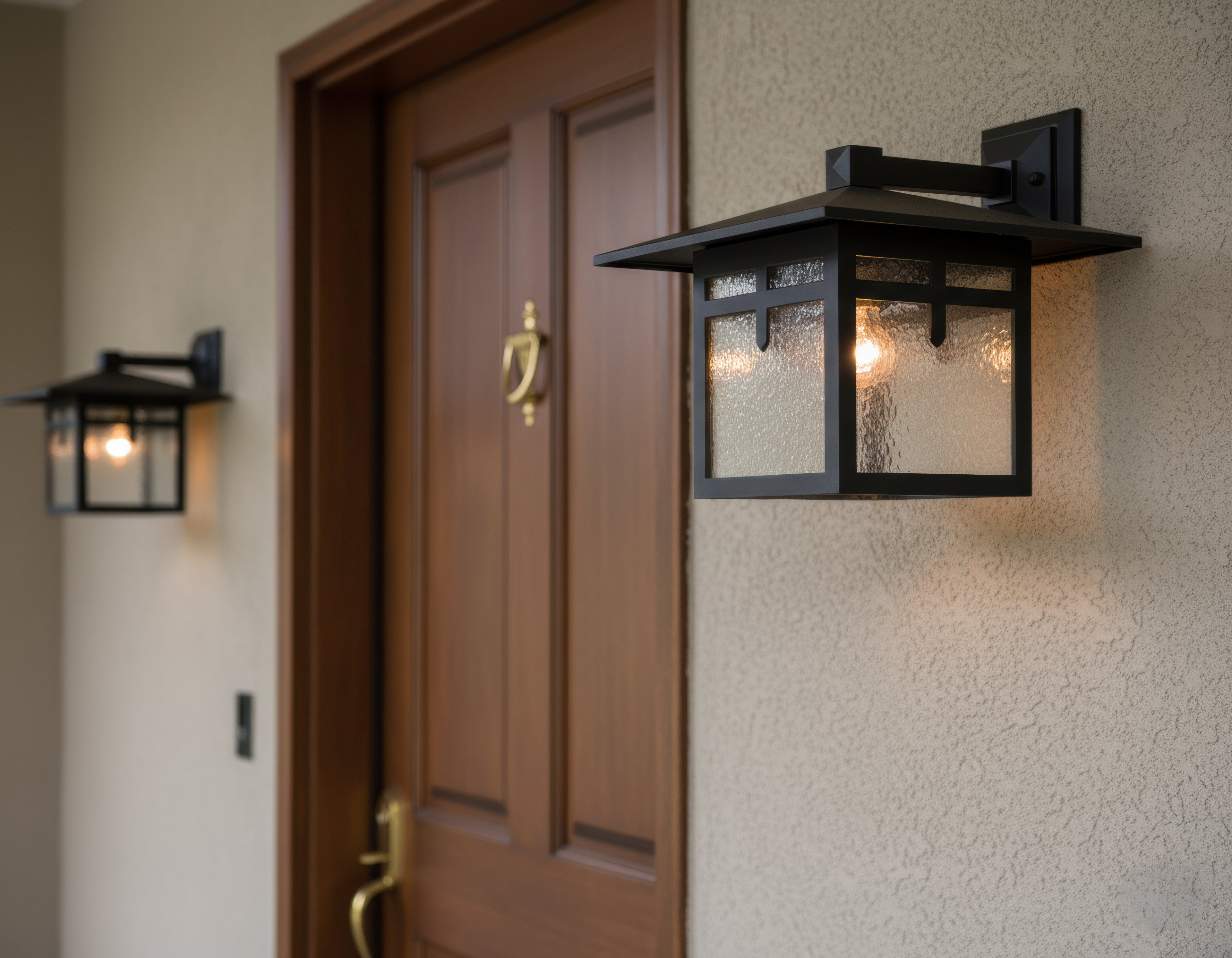 Glasgow - Luminaire mural extérieur montage vers le bas fond ouvert format moyen - 28864