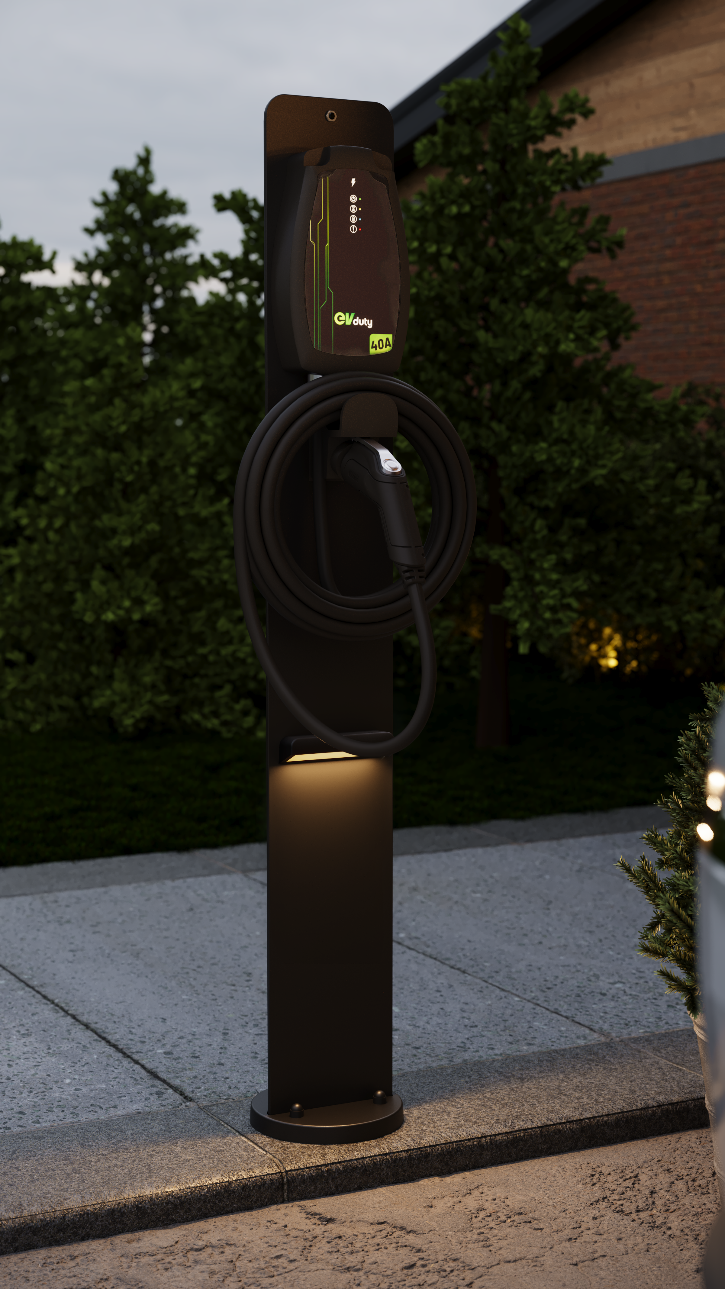 Piédestal Universel EVC SNOC • pour borne de recharge résidentielle de véhicule électrique • P1