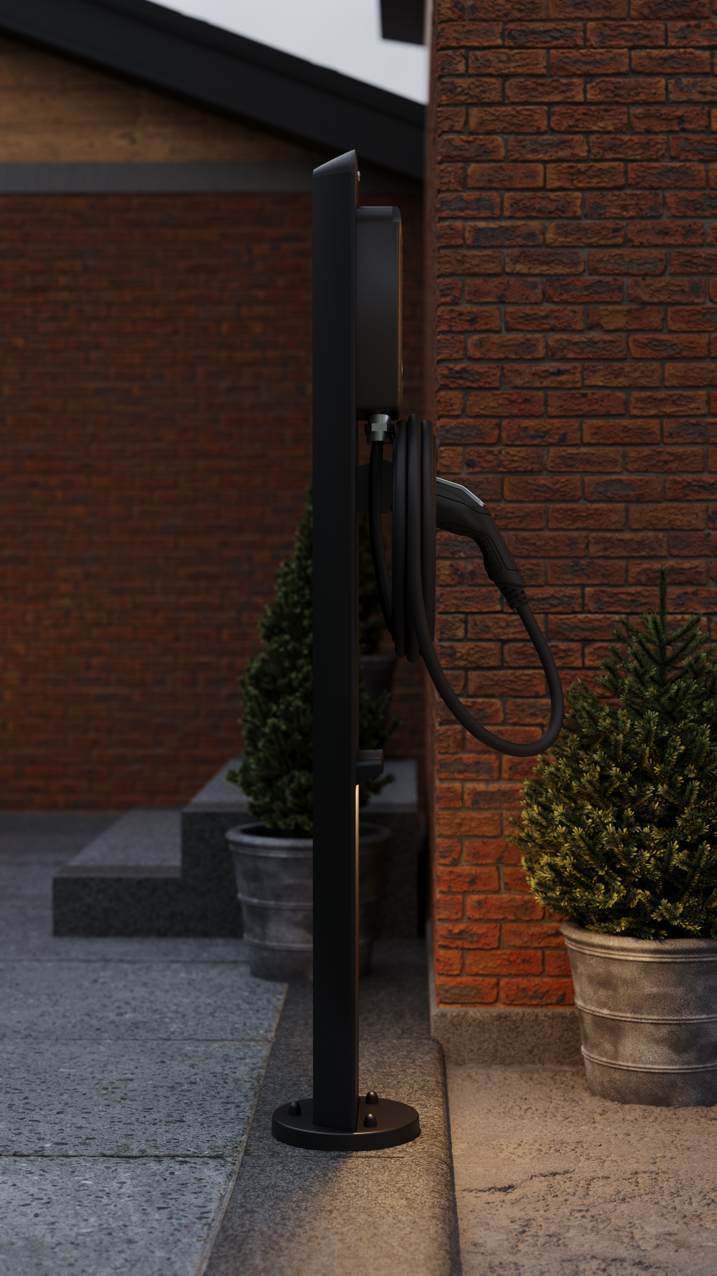 Piédestal Universel EVC SNOC • pour borne de recharge résidentielle de véhicule électrique • P1