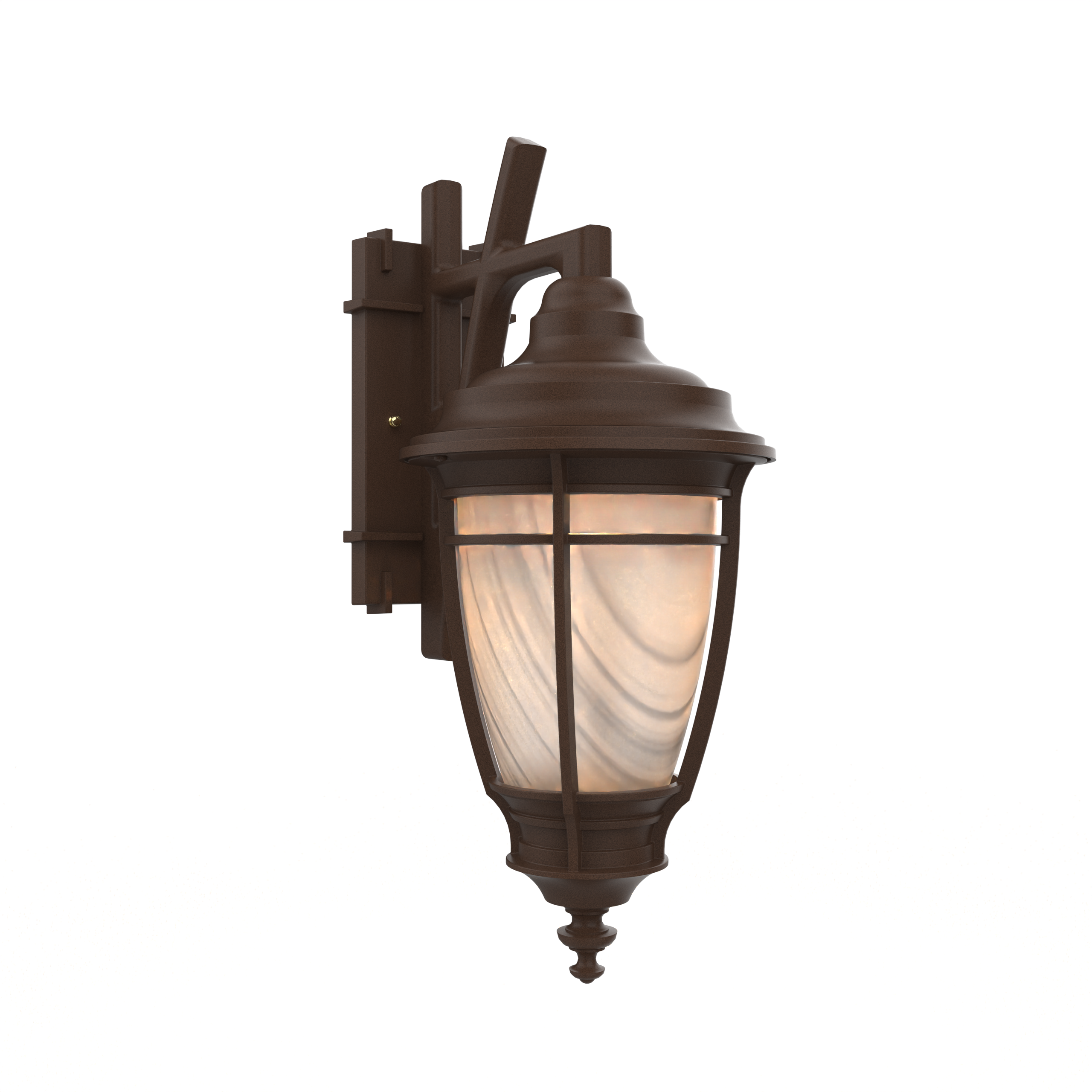 Portland - Wall mount decorative arm down closed bottom small size - 10285