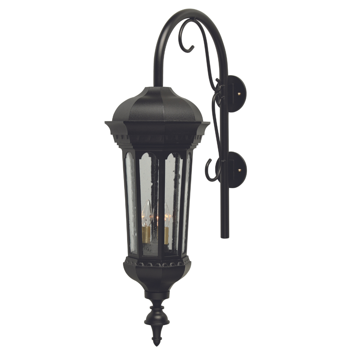 Milan - Luminaire mural extérieur montage vers le bas avec canne fond fermé format petit - 10398