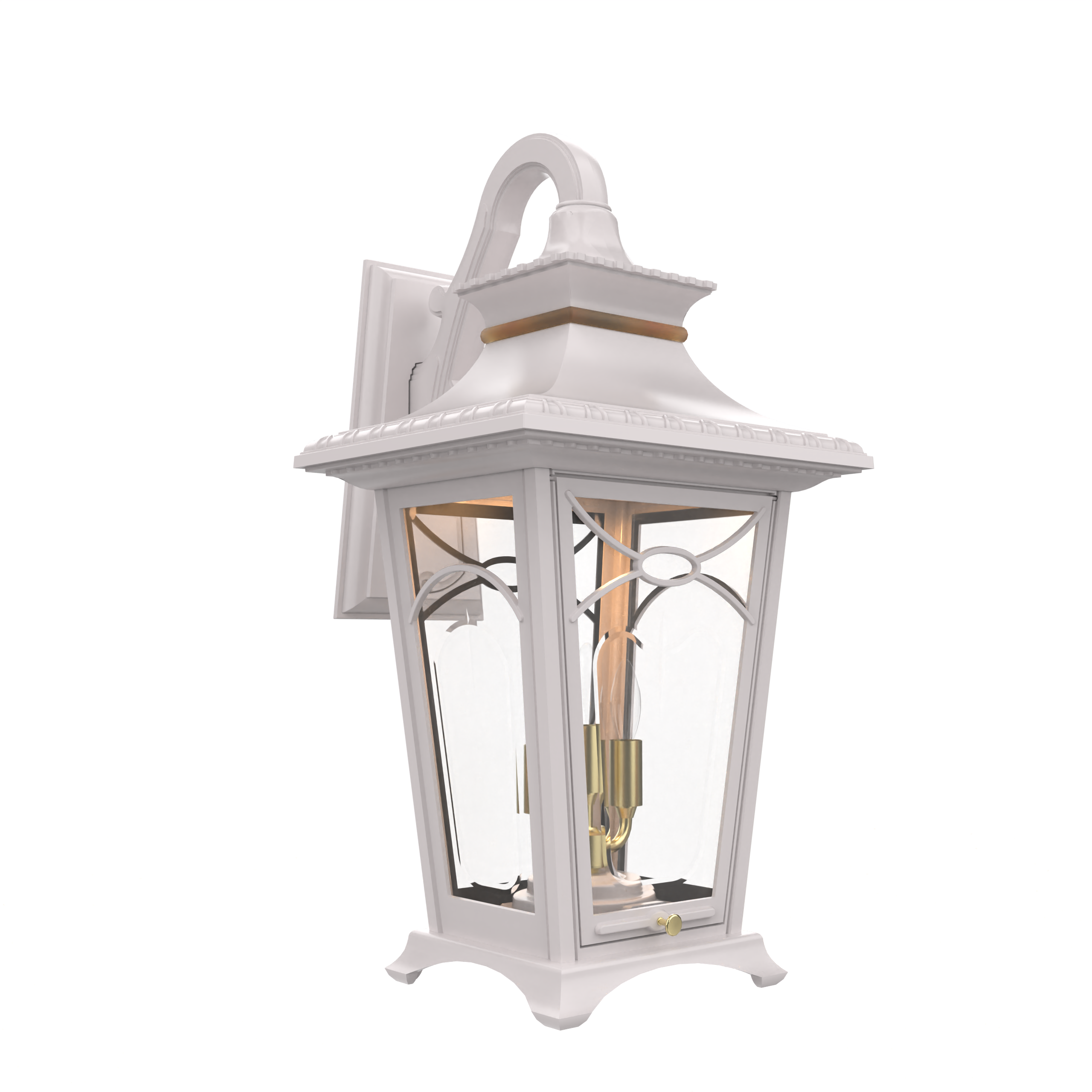 Bellissima - Luminaire mural extérieur montage bras décoratif vers le bas fond fermé format moyen - 20121