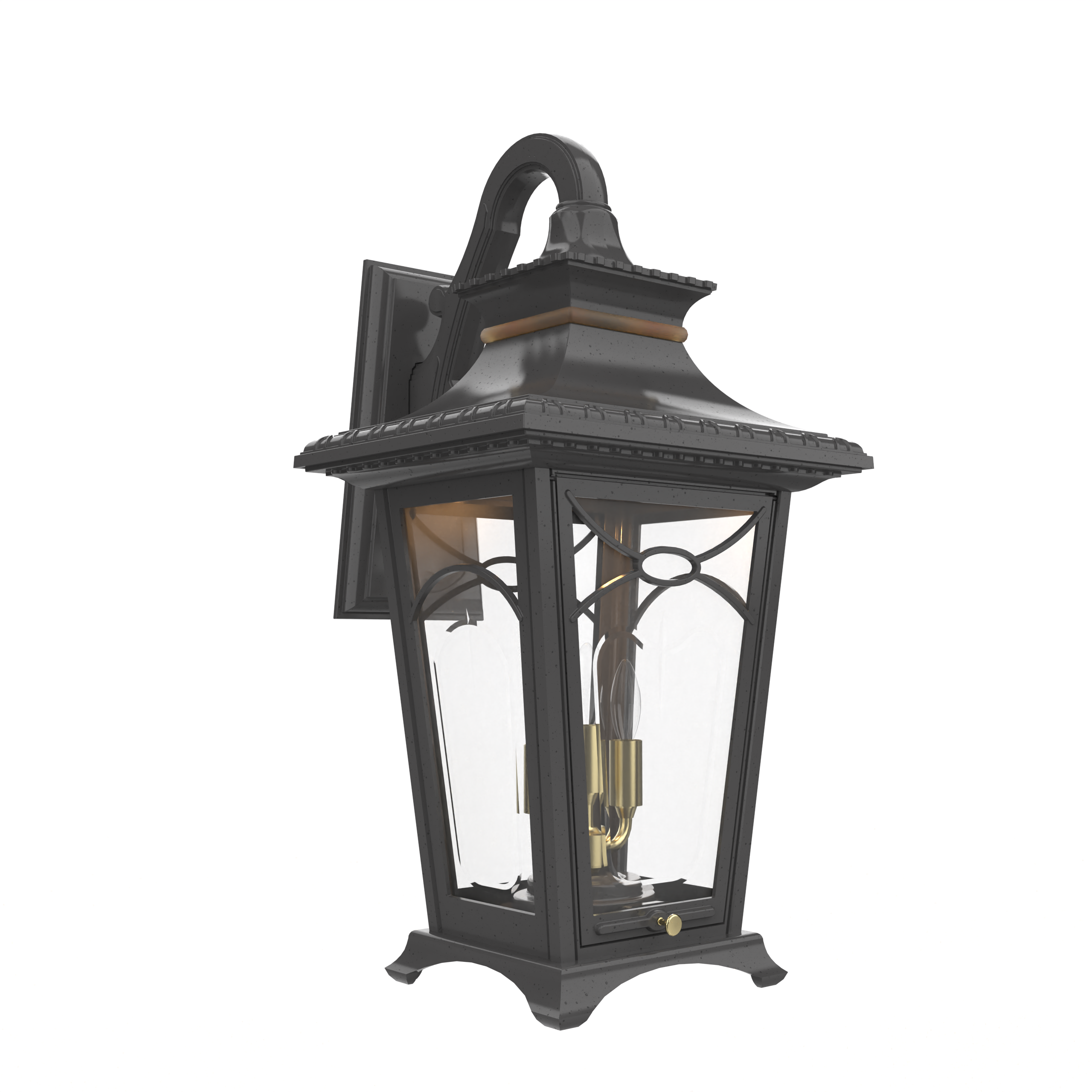 Bellissima - Luminaire mural extérieur montage bras décoratif vers le bas fond fermé format moyen - 20121