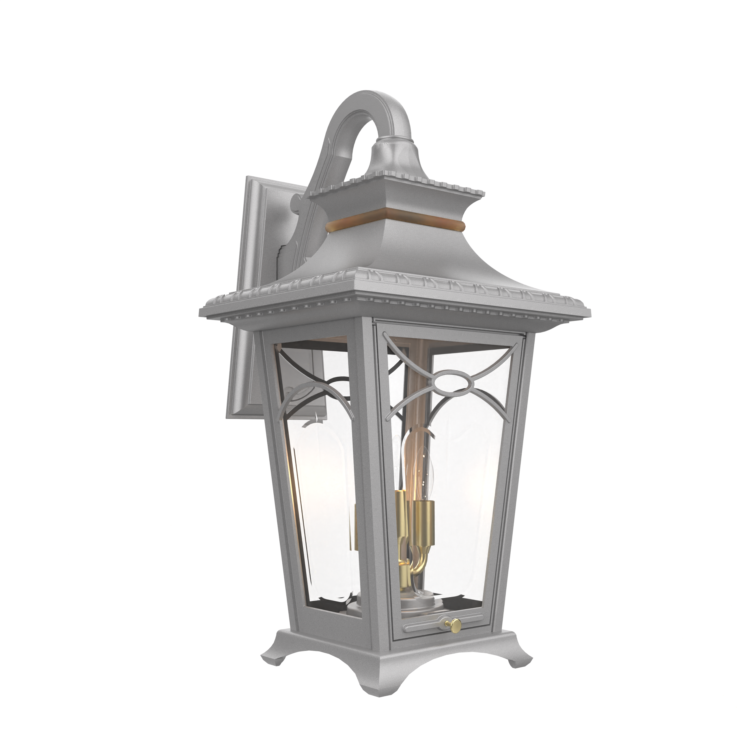 Bellissima - Luminaire mural extérieur montage bras décoratif vers le bas fond fermé format moyen - 20121