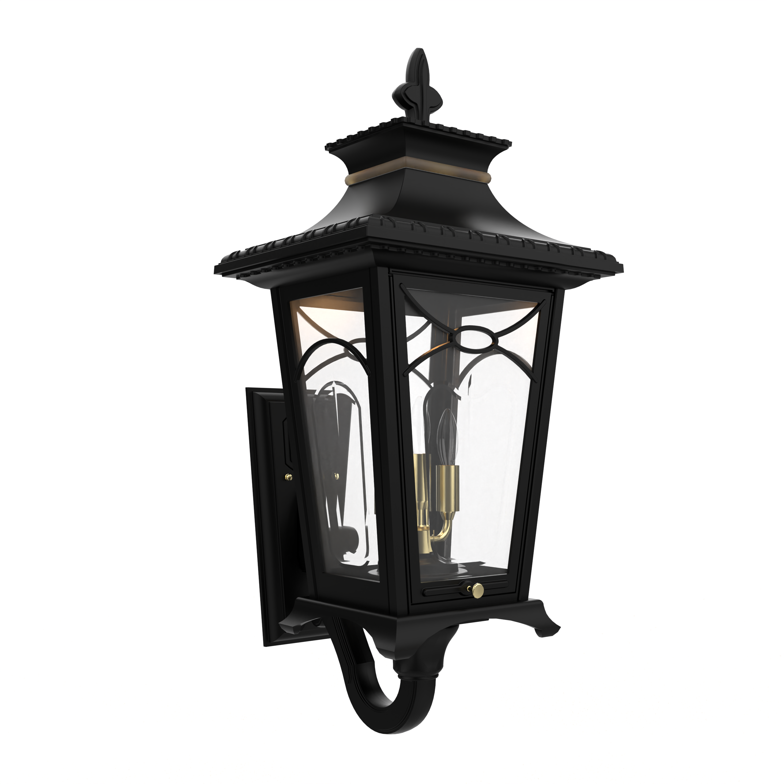 Bellissima - Luminaire mural extérieur montage bras décoratif vers le haut format moyen - 20124