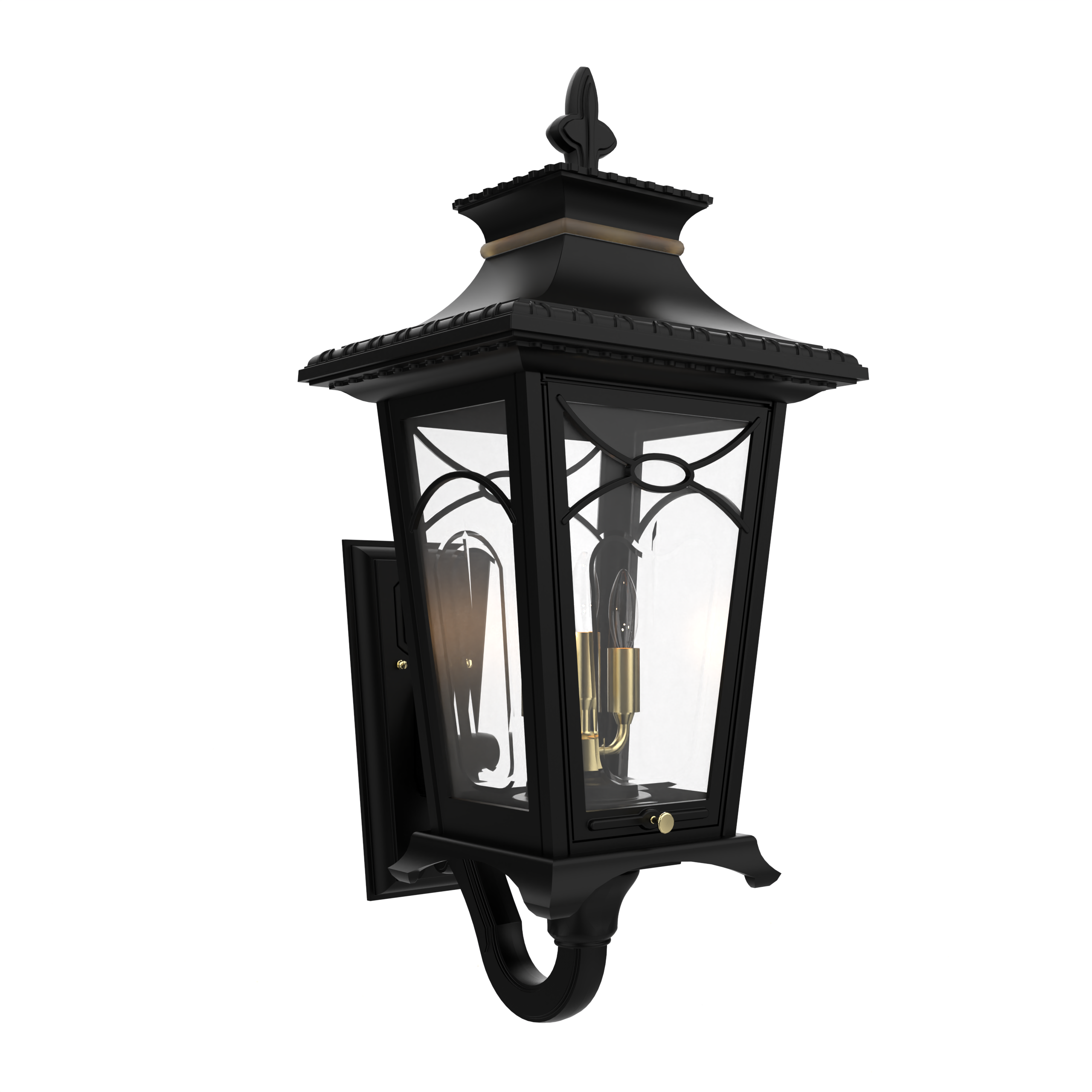 Bellissima - Luminaire mural extérieur montage bras décoratif vers le haut format moyen - 20124