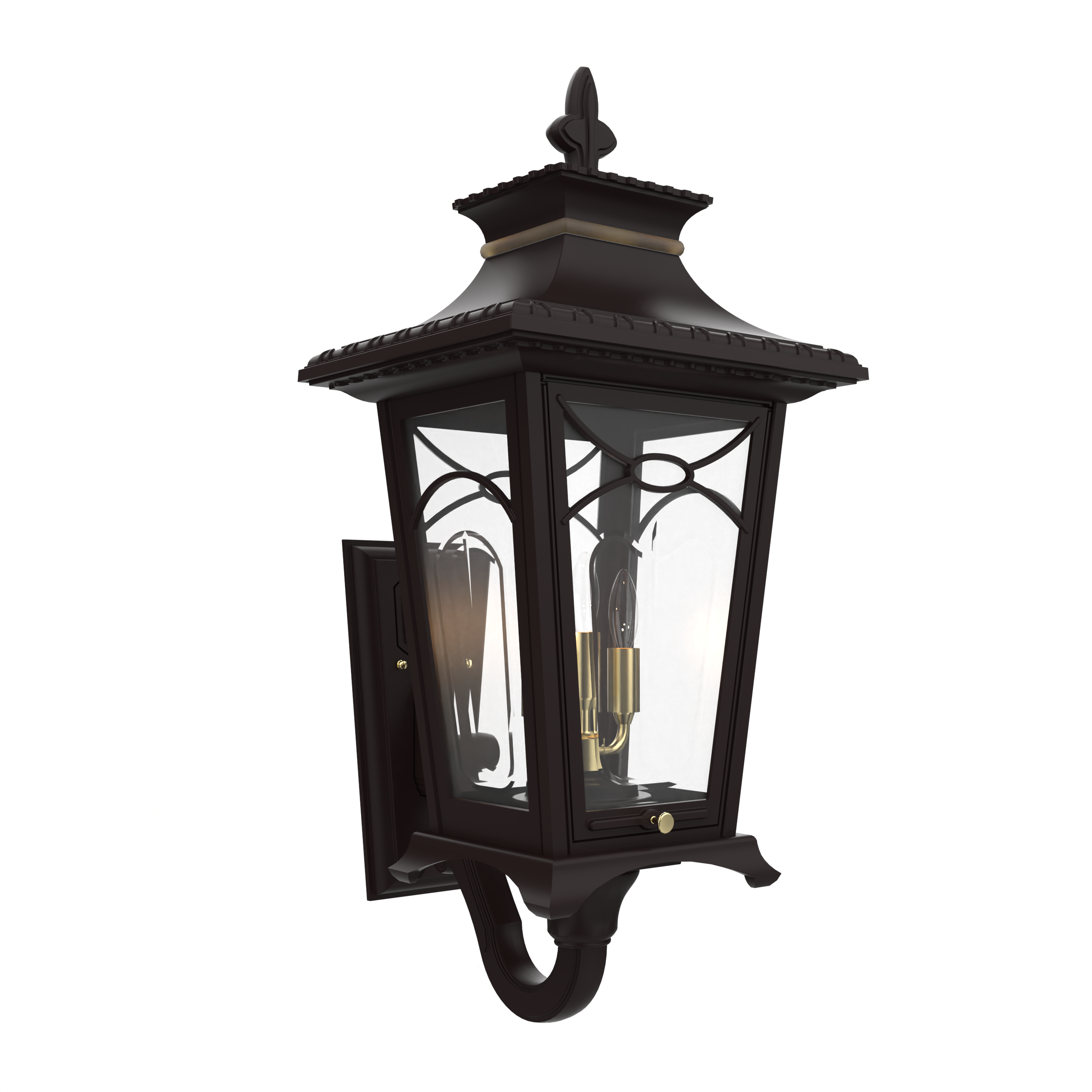 Bellissima - Luminaire mural extérieur montage bras décoratif vers le haut format moyen - 20124