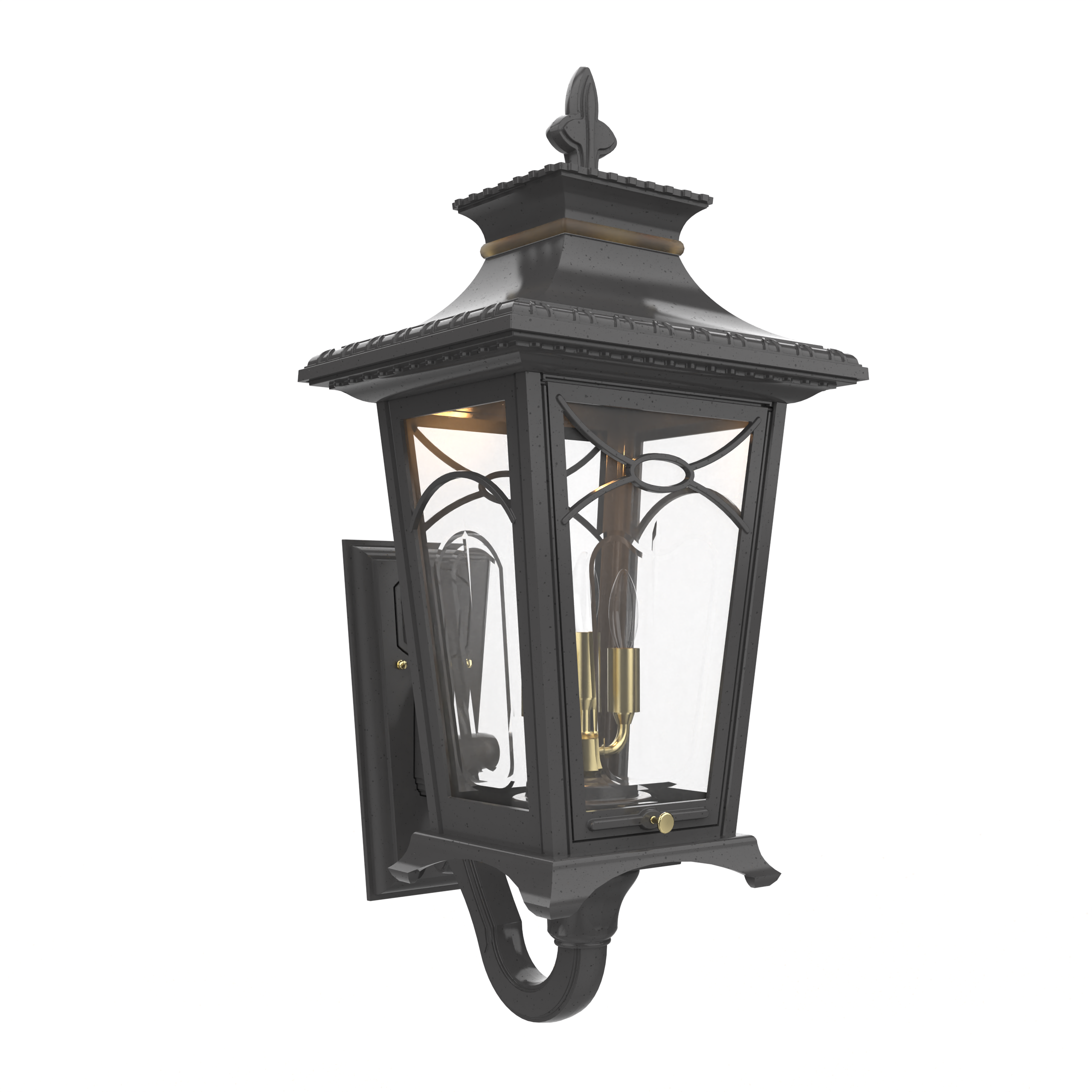 Bellissima - Luminaire mural extérieur montage bras décoratif vers le haut format moyen - 20124