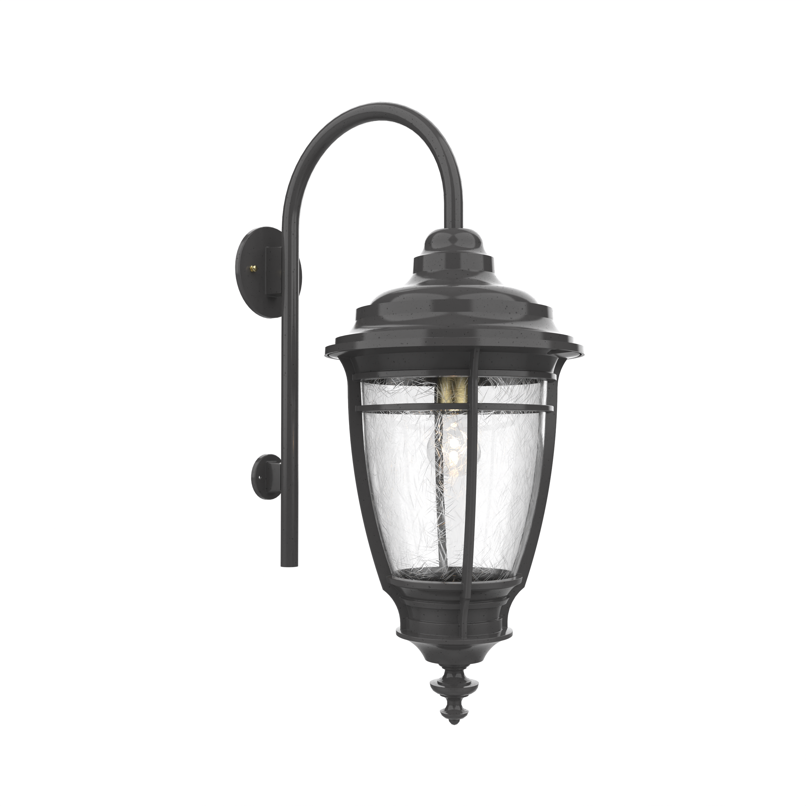 Portland - Luminaire mural extérieur montage avec canne vers le bas fond fermé format moyen - 20299