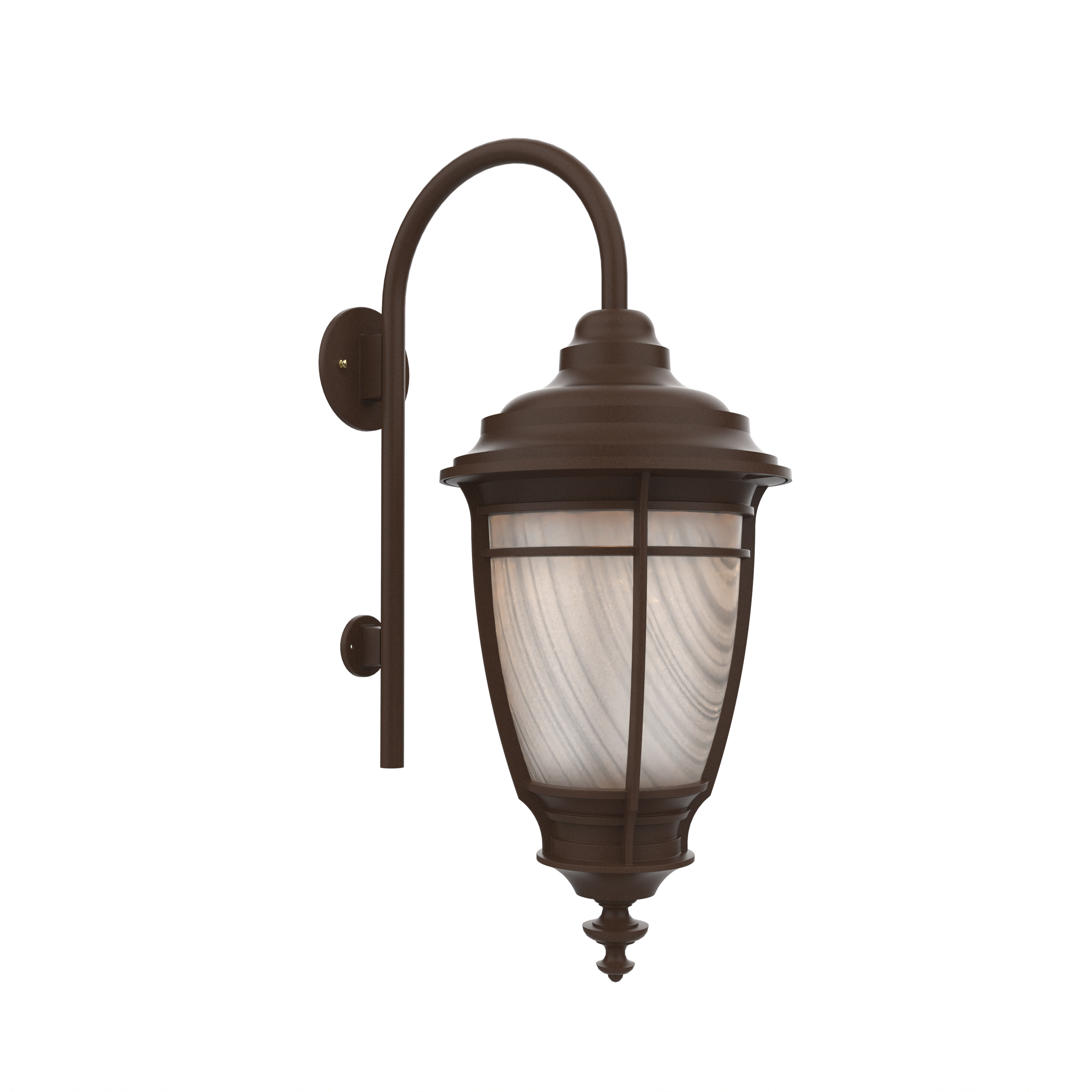 Portland - Luminaire mural extérieur montage avec canne vers le bas fond fermé format moyen - 20299