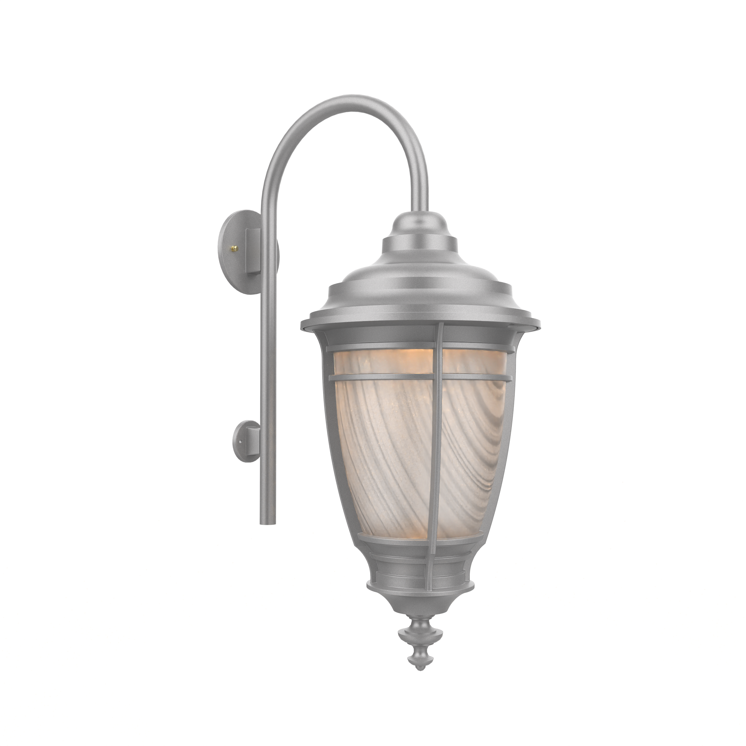 Portland - Luminaire mural extérieur montage avec canne vers le bas fond fermé format moyen - 20299