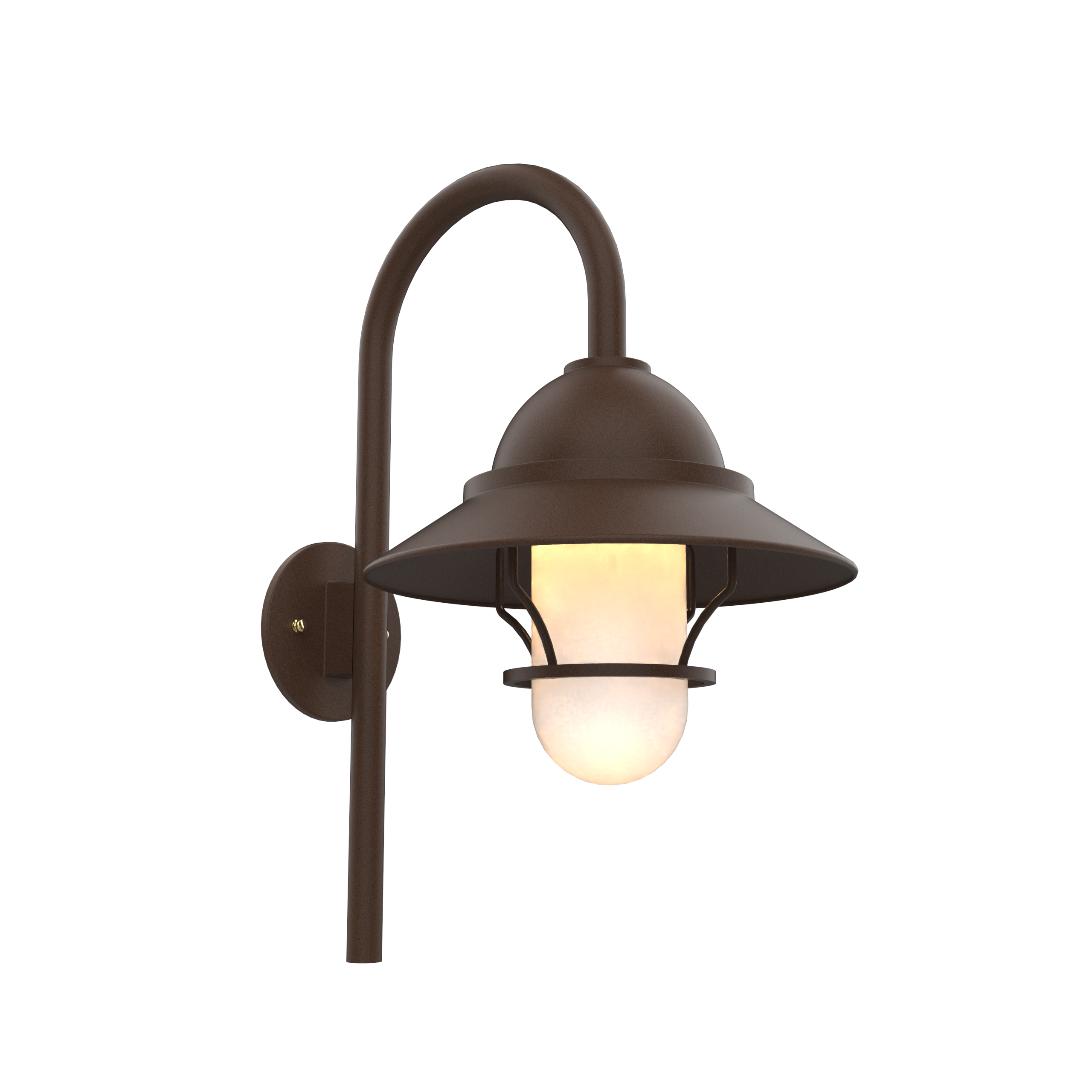 San Francisco - Luminaire mural extérieur montage vers le bas sur canne avec globe et grille format moyen - 22299