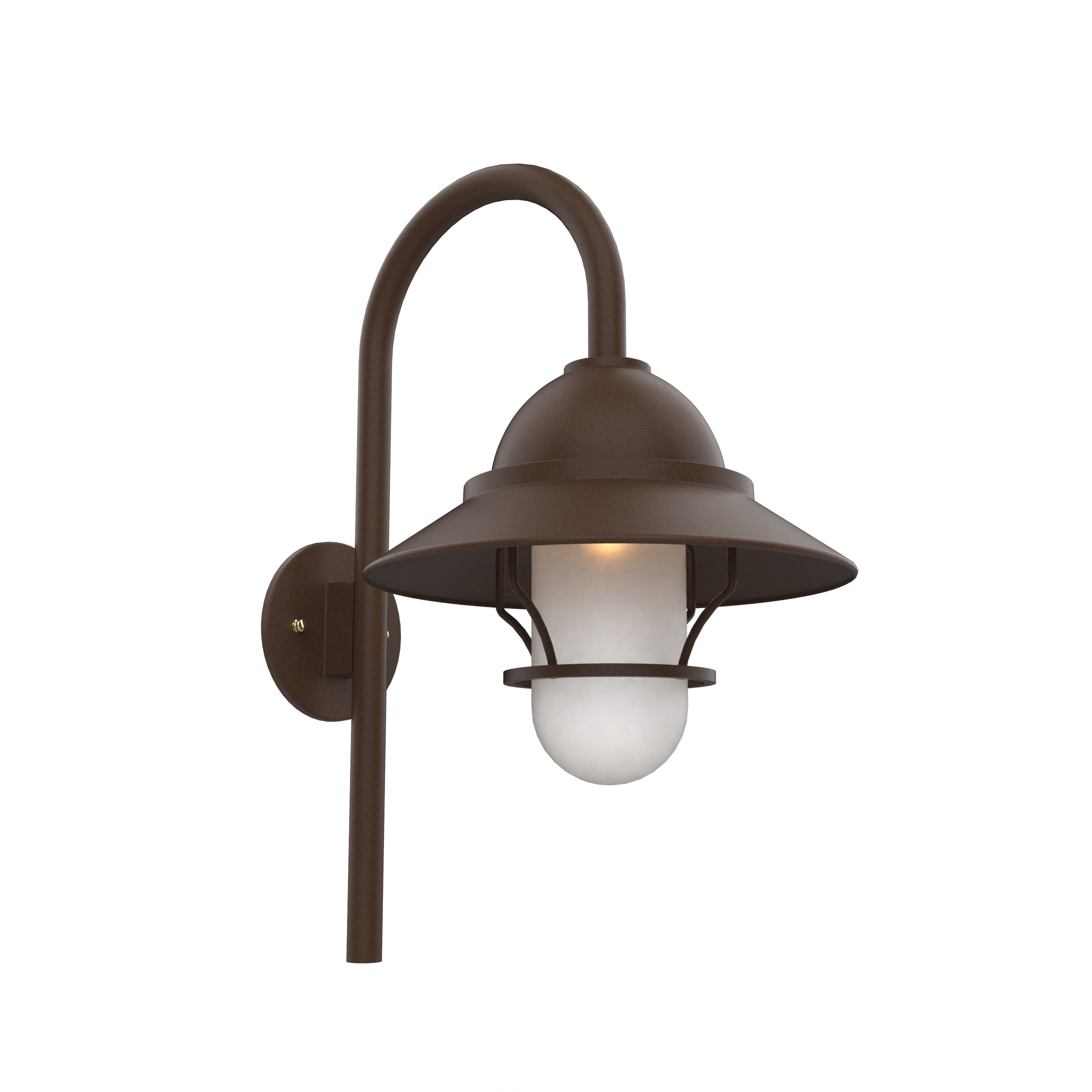 San Francisco - Luminaire mural extérieur montage vers le bas sur canne avec globe et grille format moyen - 22299