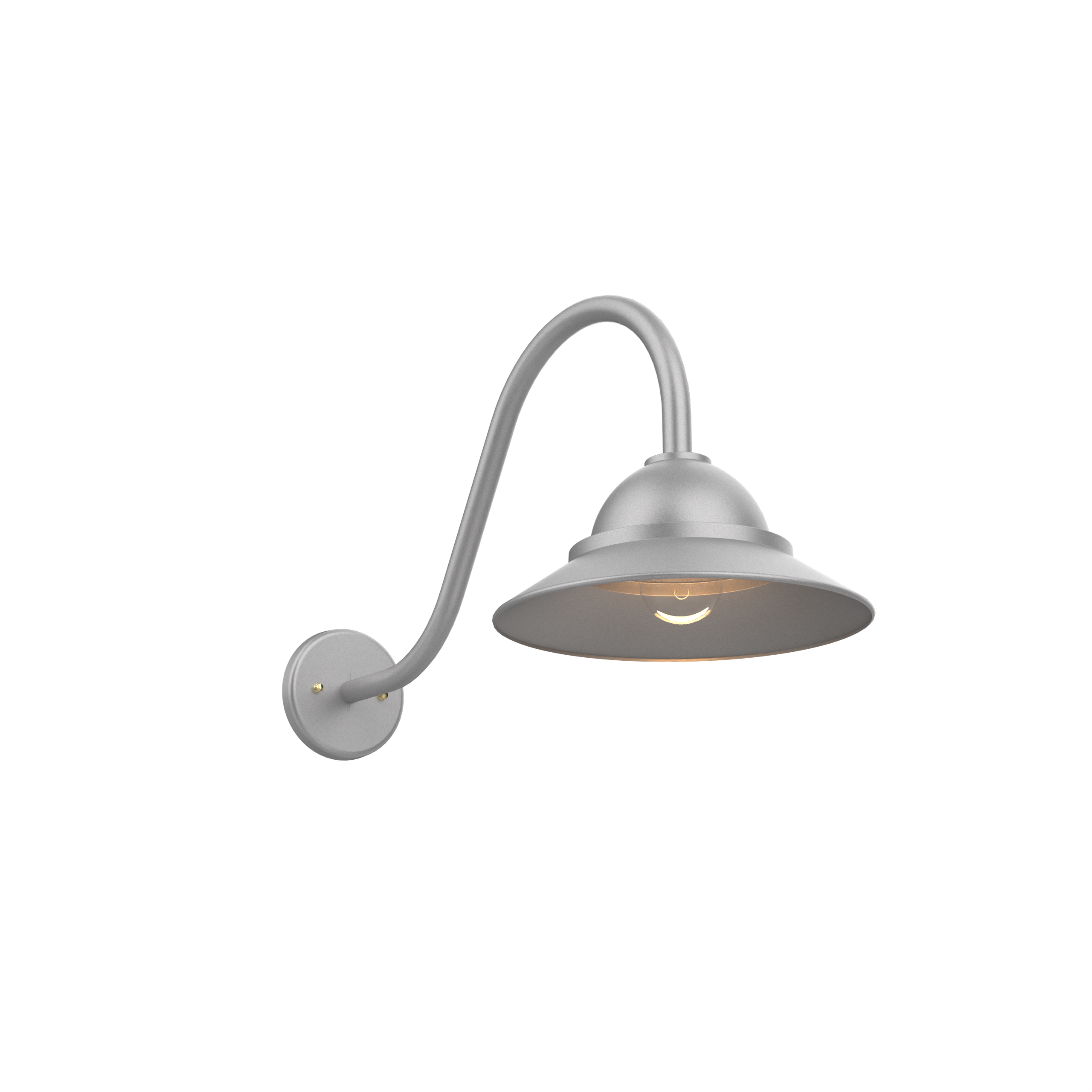 San Francisco - Luminaire mural extérieur montage vers le bas sur col de cygne fond ouvert format moyen - 22492