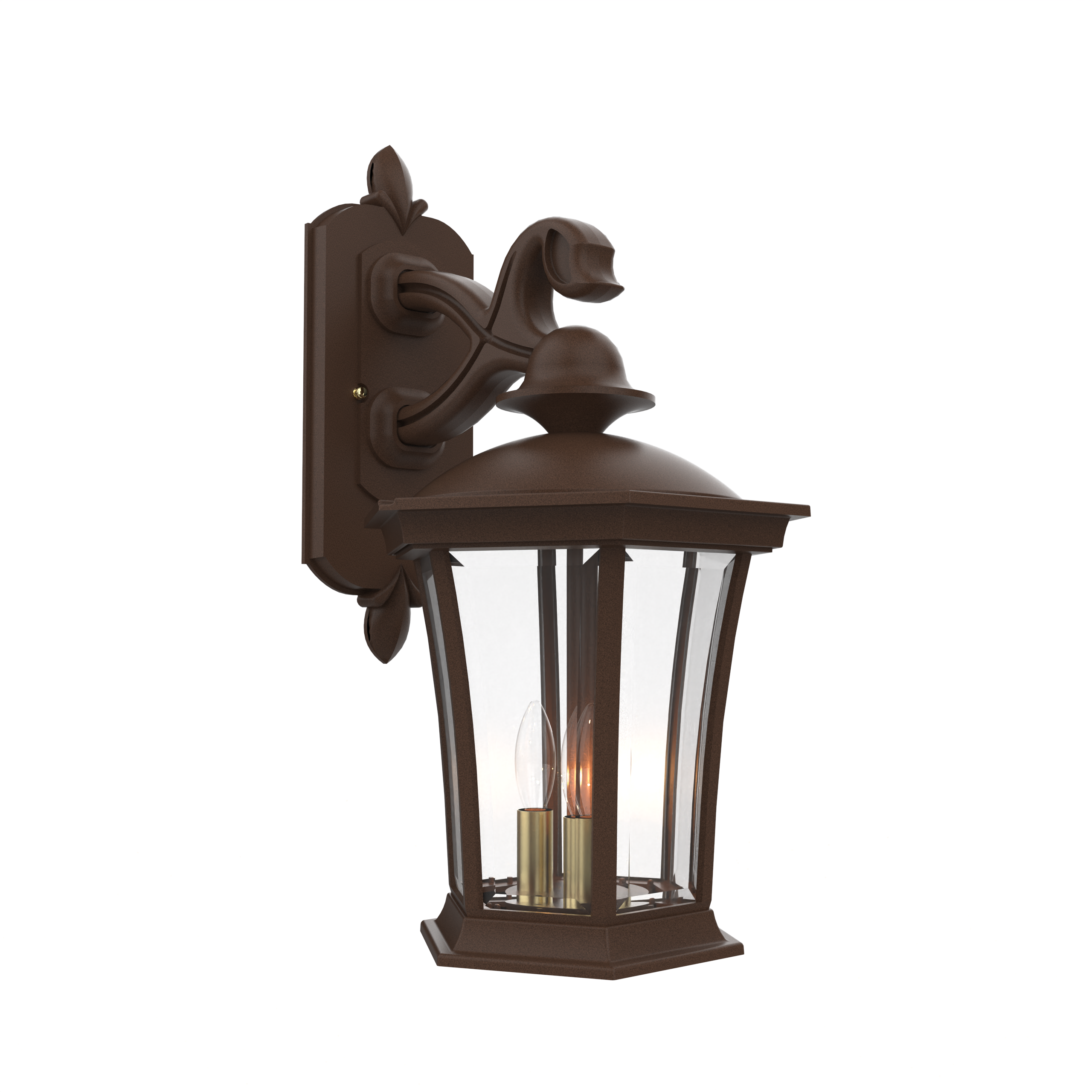 Westminster - Luminaire mural extérieur montage bras décoratif vers le bas fond ouvert format moyen - 23511