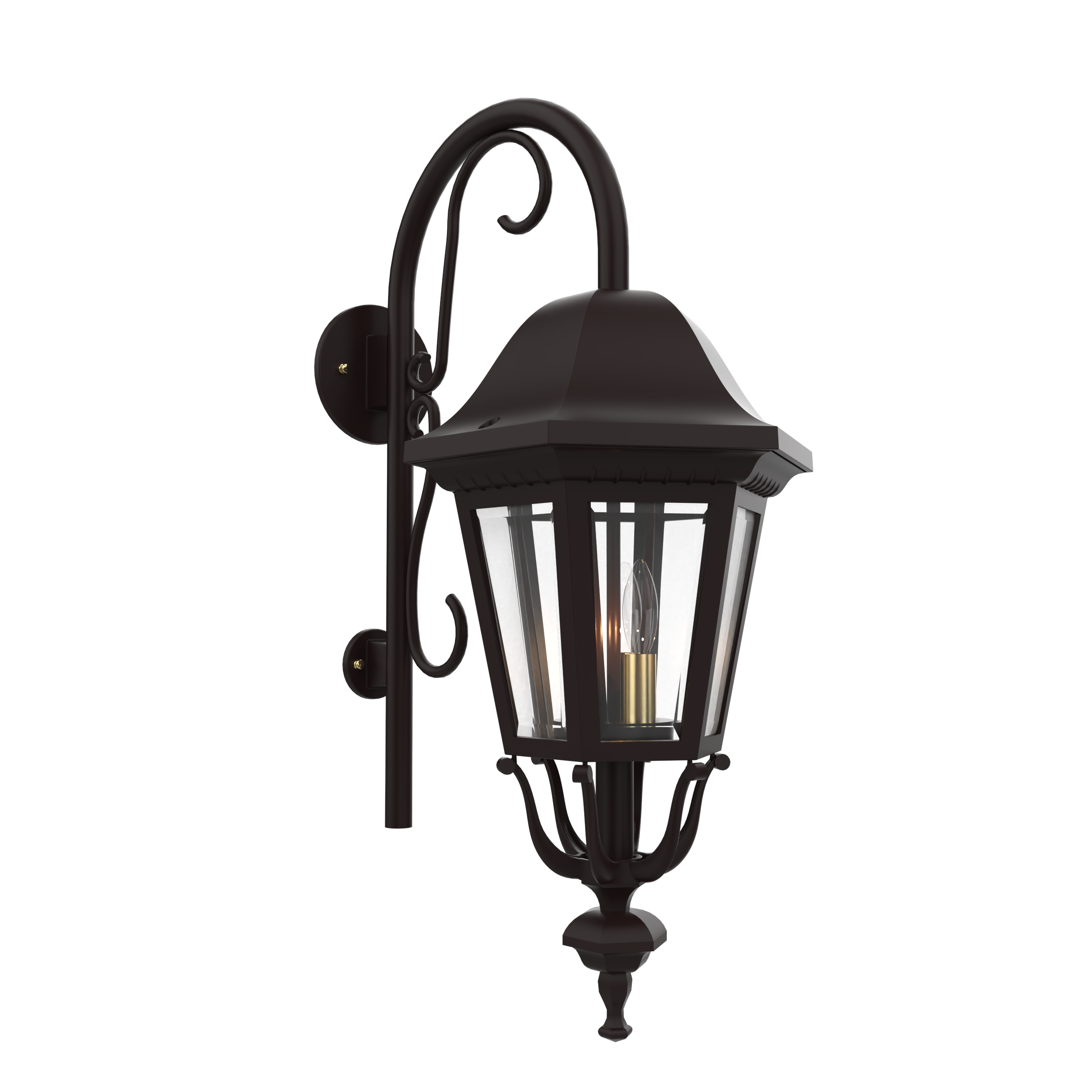 Florence - Luminaire mural extérieur montage vers le bas avec canne fond fermé format moyen - 23798