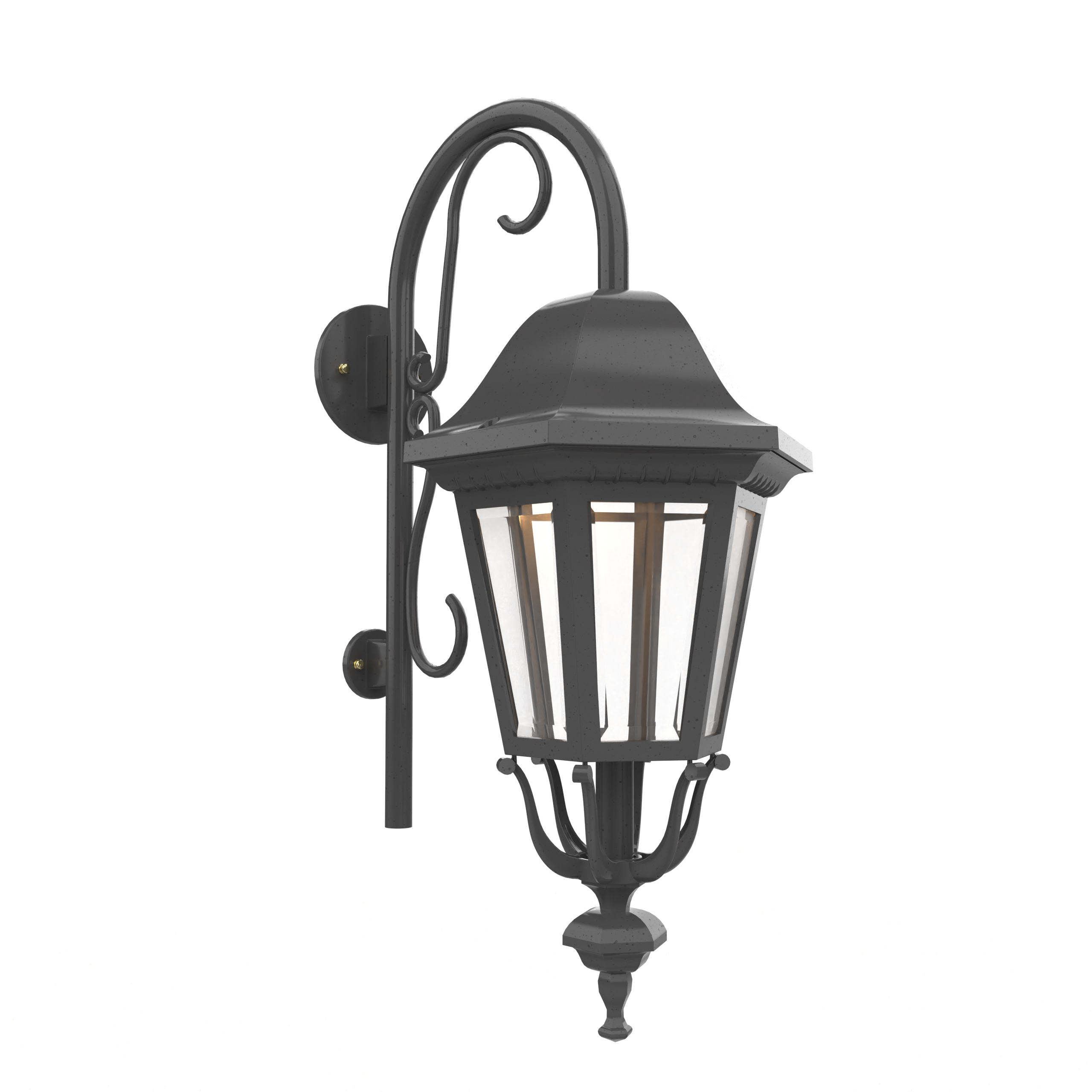 Florence - Luminaire mural extérieur montage vers le bas avec canne fond fermé format moyen - 23798