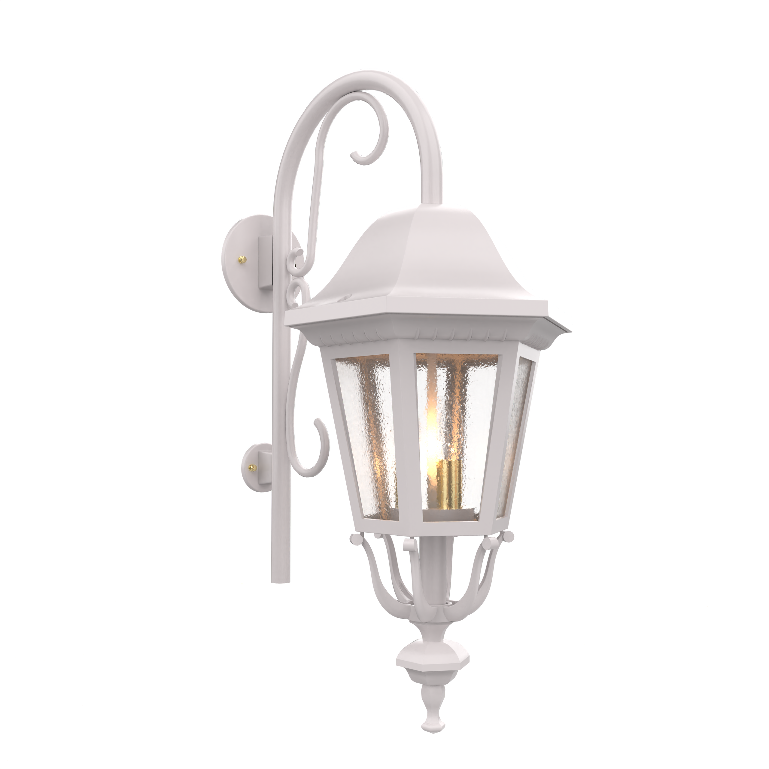 Florence - Luminaire mural extérieur montage vers le bas avec canne fond fermé format moyen - 23798