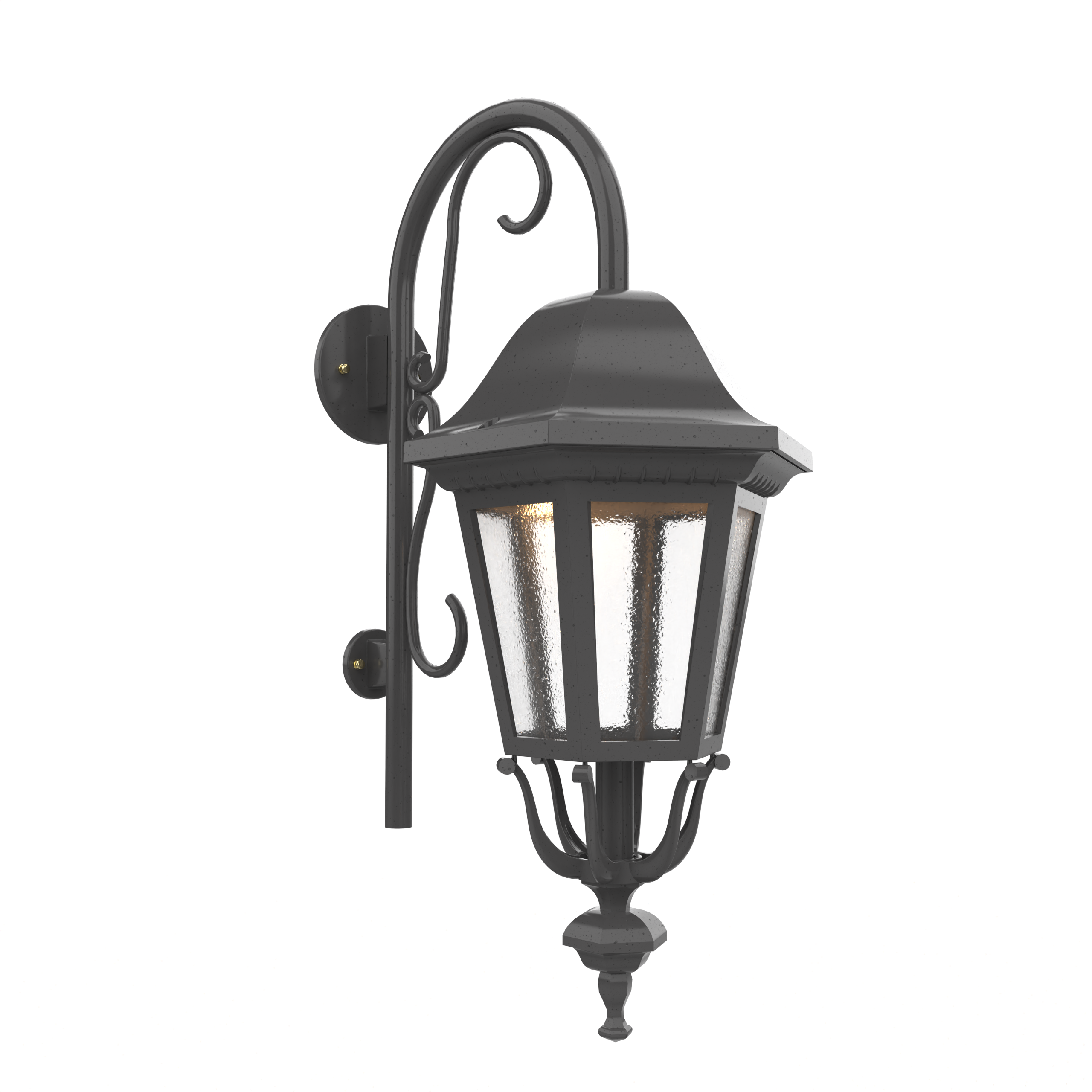 Florence - Luminaire mural extérieur montage vers le bas avec canne fond fermé format moyen - 23798