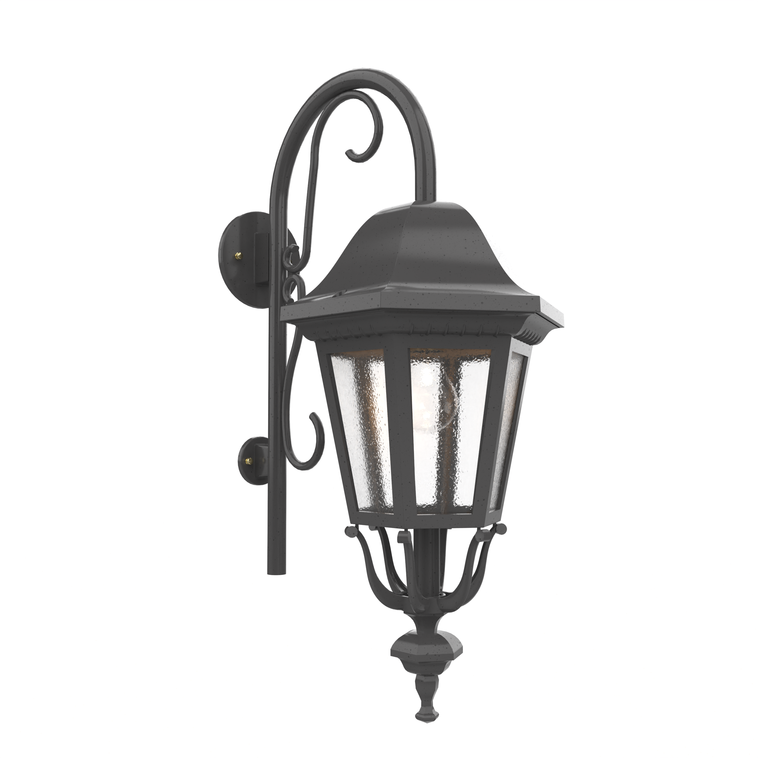 Florence - Luminaire mural extérieur montage vers le bas avec canne fond fermé format moyen - 23798