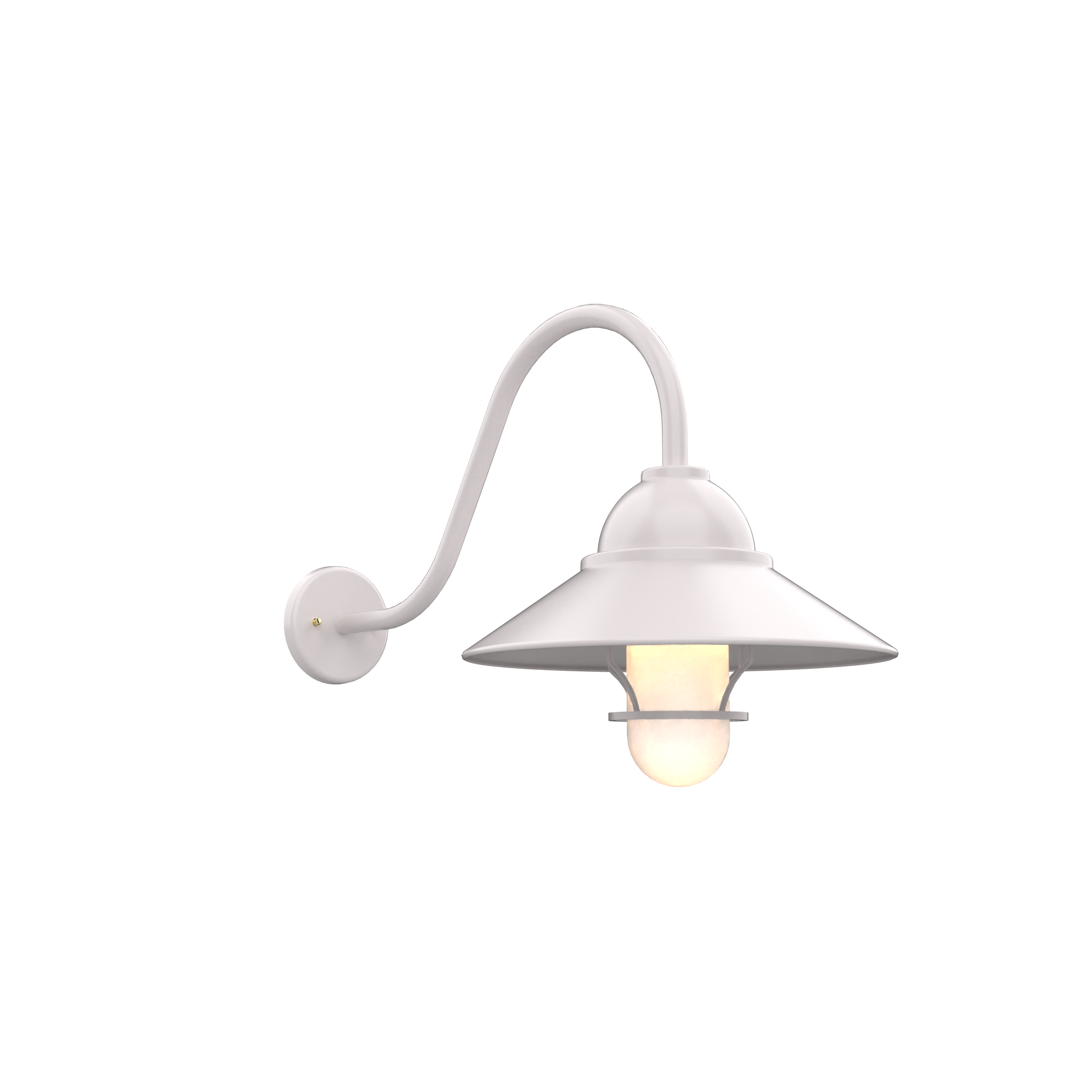 San Francisco - Luminaire mural extérieur montage vers le bas sur col de cygne avec globe et grille format grand - 32292