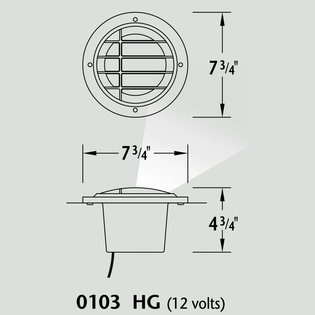 Luminaire paysager pour enfouissement - 0103