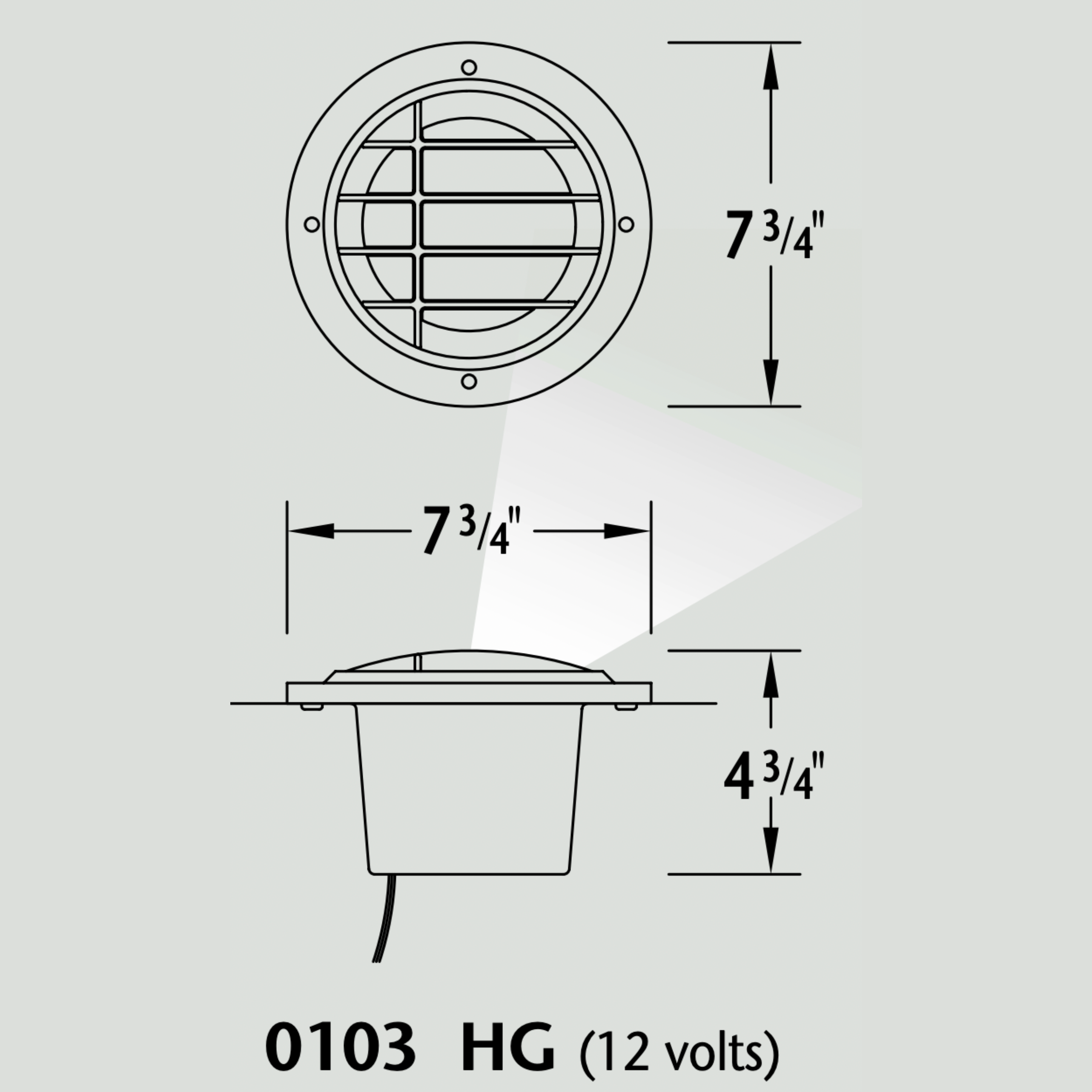Luminaire paysager pour enfouissement - 0103