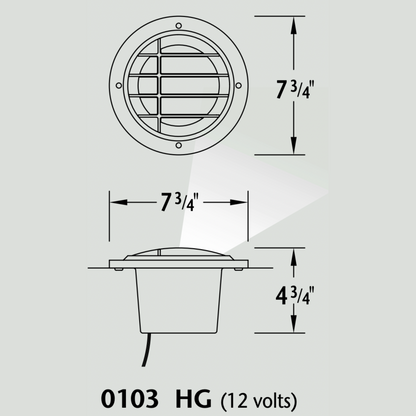 Luminaire paysager pour enfouissement - 0103