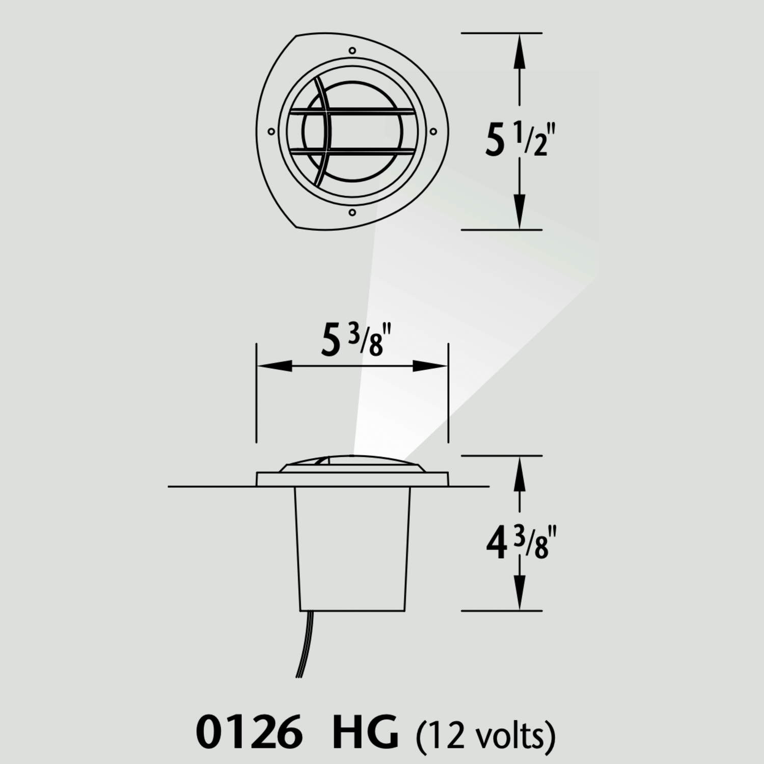 Luminaire paysager pour enfouissement - 0126
