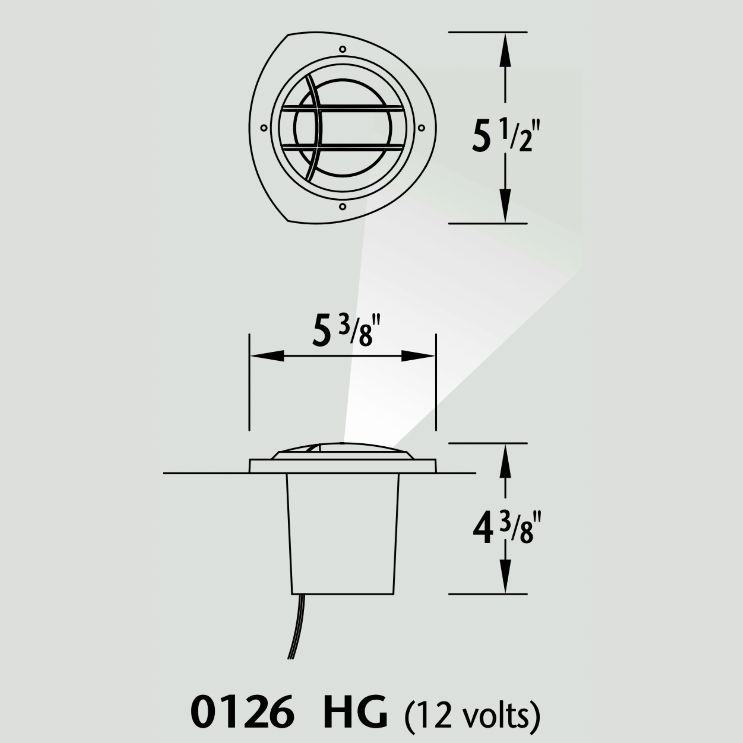 Luminaire paysager pour enfouissement - 0126