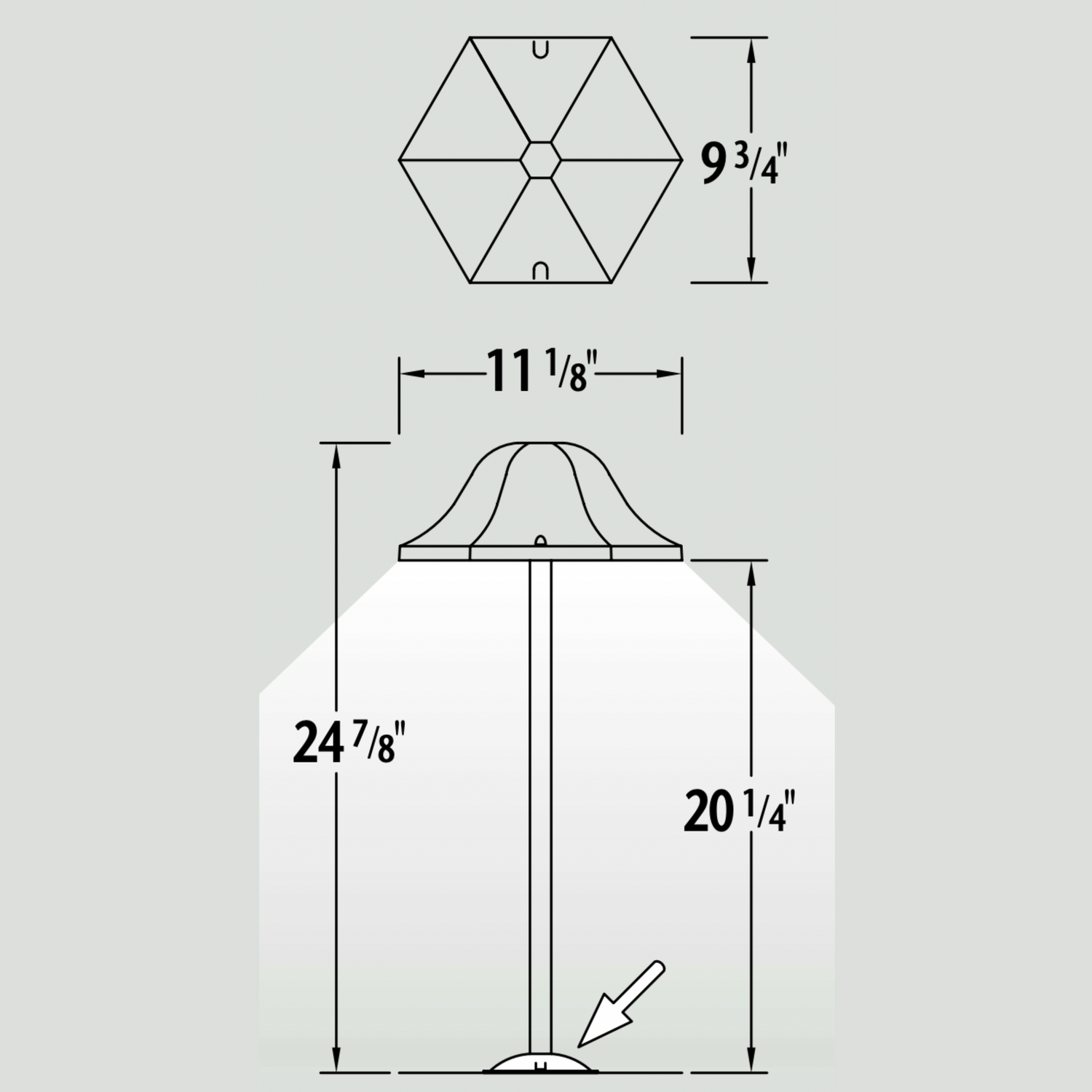 Luminaire paysager pour allées - 0216