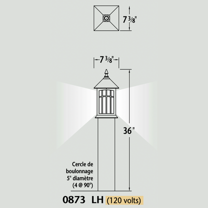 Luminaire paysager • Bollards • Havana • 0873  • 100% fait au Québec • Snoc