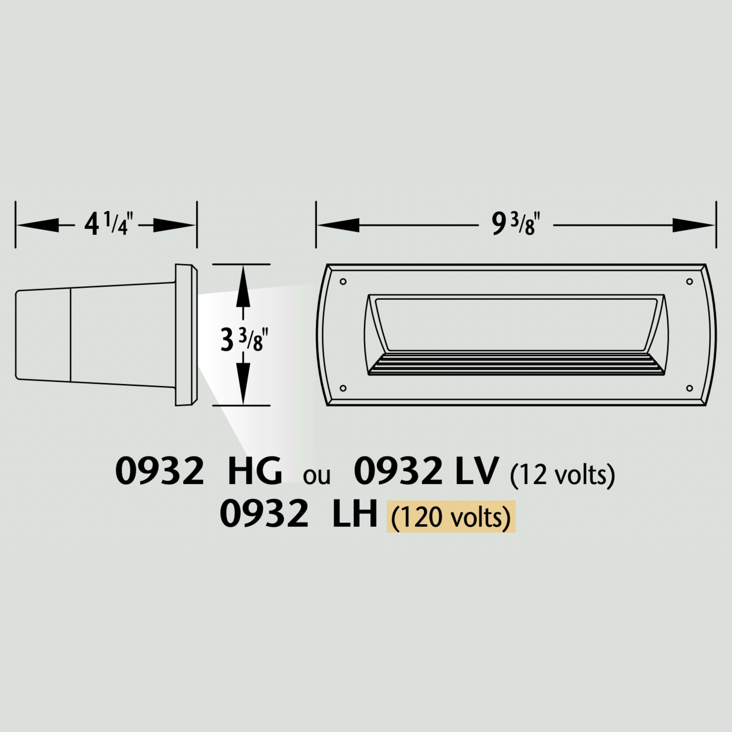 Luminaire paysager de marche - 0932