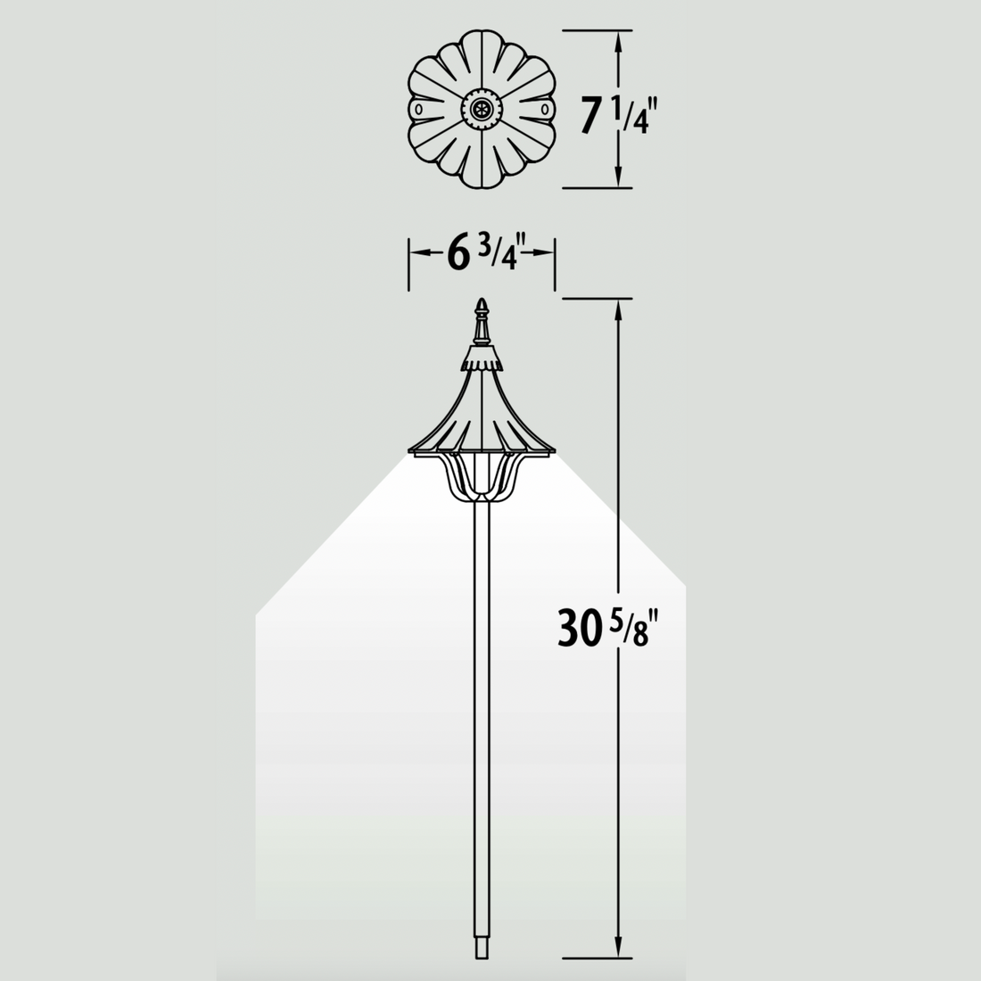Luminaire paysager pour allées - 0222