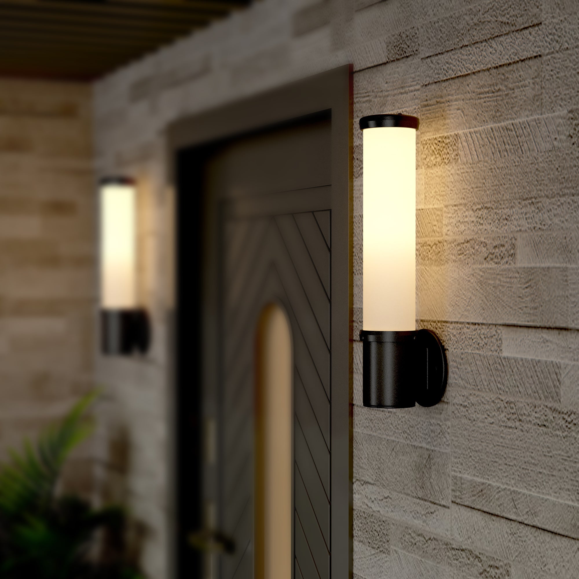 New York • Luminaire mural extérieur montage vers le haut au DEL intégré [20720]