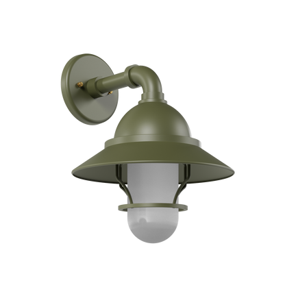 San Francisco - Luminaire mural extérieur montage vers le bas avec globe et grille format moyen - 22221