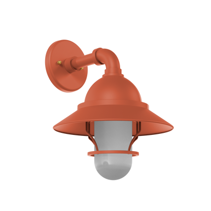 San Francisco - Luminaire mural extérieur montage vers le bas avec globe et grille format moyen - 22221