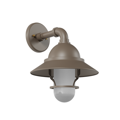 San Francisco - Luminaire mural extérieur montage vers le bas avec globe et grille format moyen - 22221