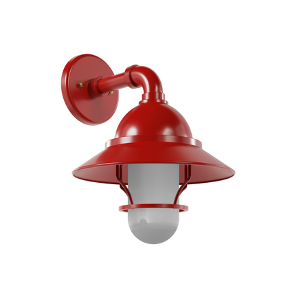 San Francisco - Luminaire mural extérieur montage vers le bas avec globe et grille format moyen - 22221