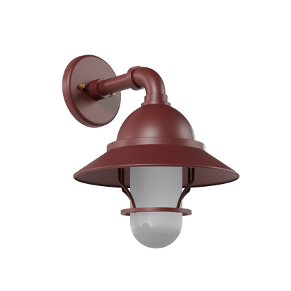 San Francisco - Luminaire mural extérieur montage vers le bas avec globe et grille format moyen - 22221