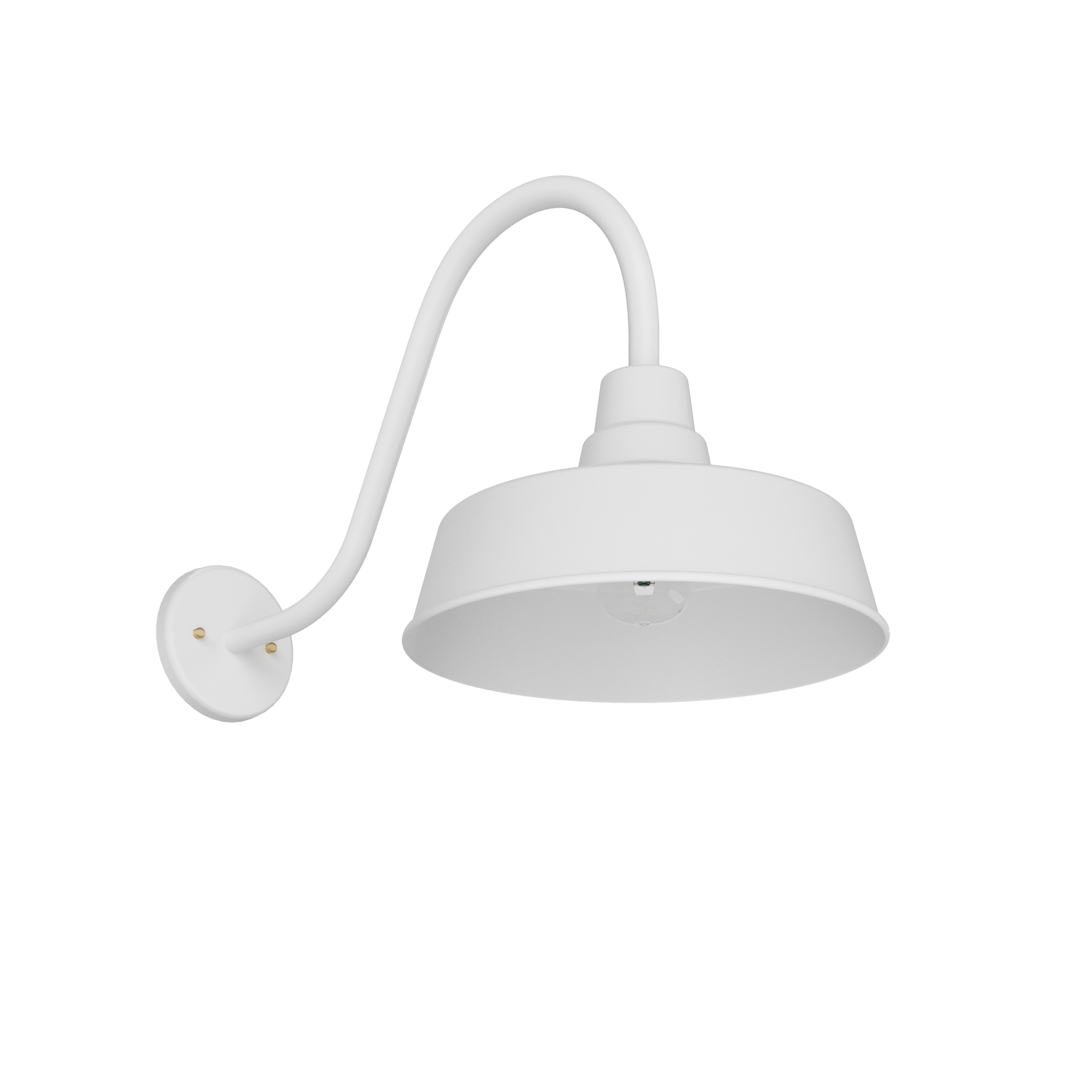 San Francisco • Luminaire mural extérieur montage vers le bas sur col de cygne fond ouvert format moyen [22992]