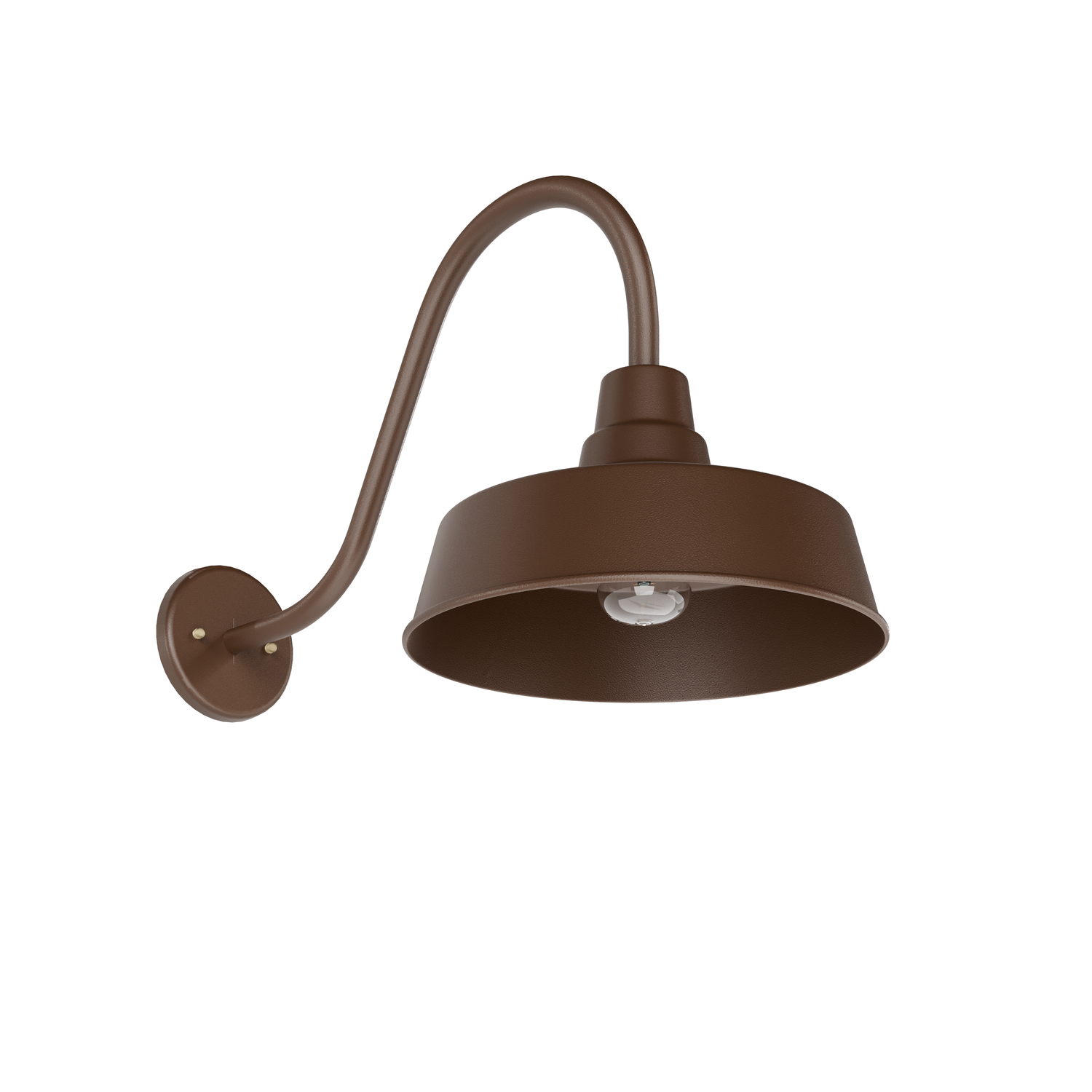 San Francisco • Luminaire mural extérieur montage vers le bas sur col de cygne fond ouvert format moyen [22992]