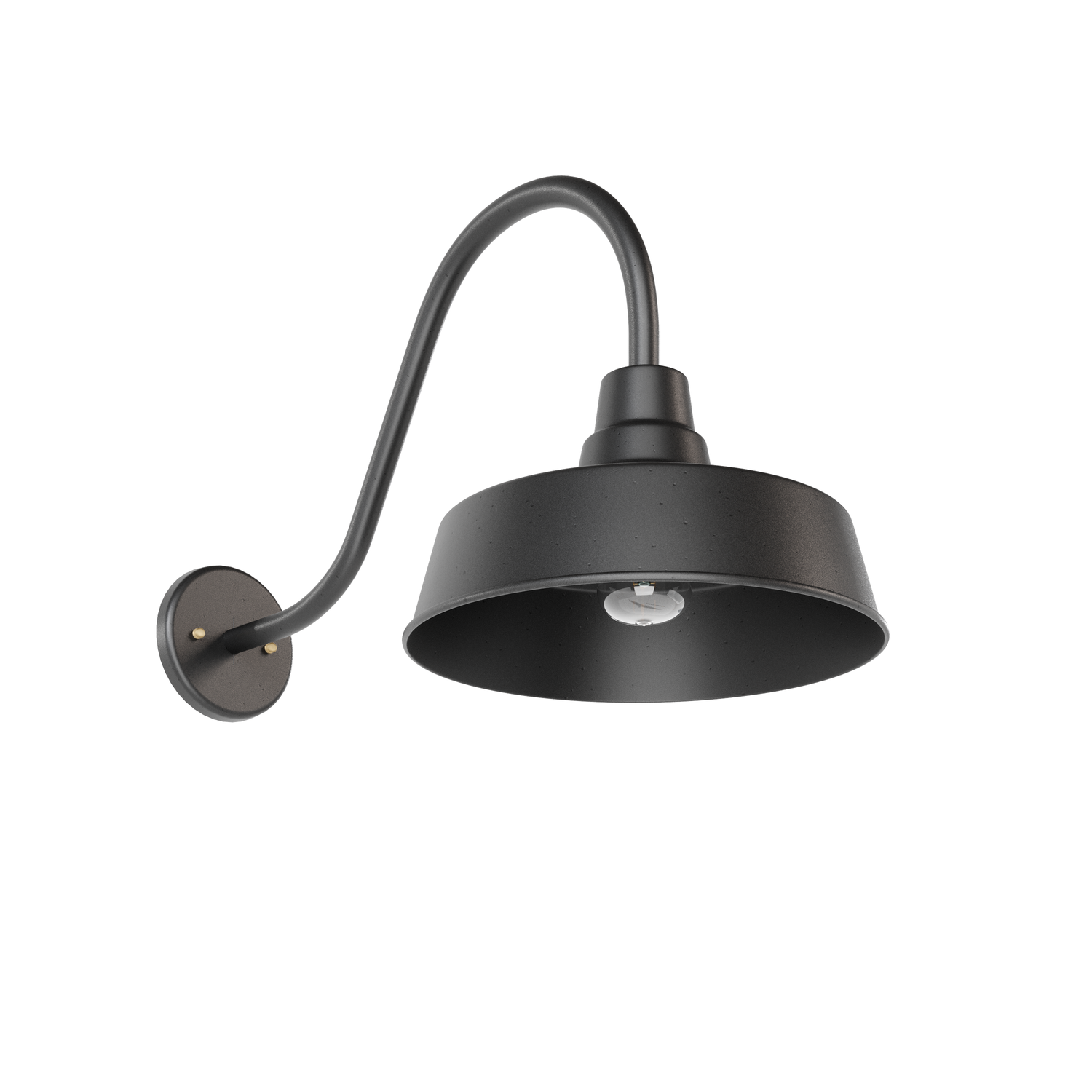 San Francisco • Luminaire mural extérieur montage vers le bas sur col de cygne fond ouvert format moyen [22992]