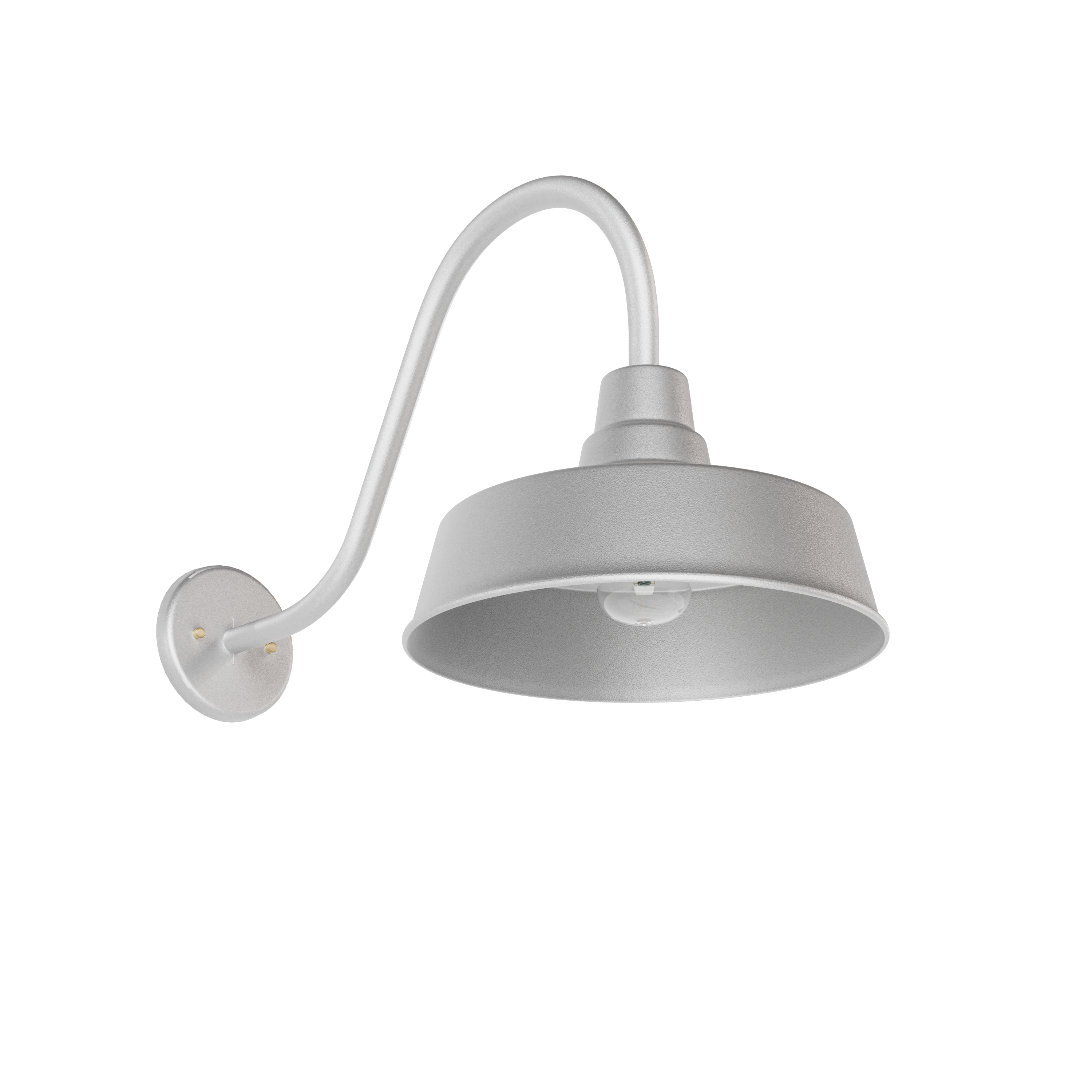 San Francisco • Luminaire mural extérieur montage vers le bas sur col de cygne fond ouvert format moyen [22992]