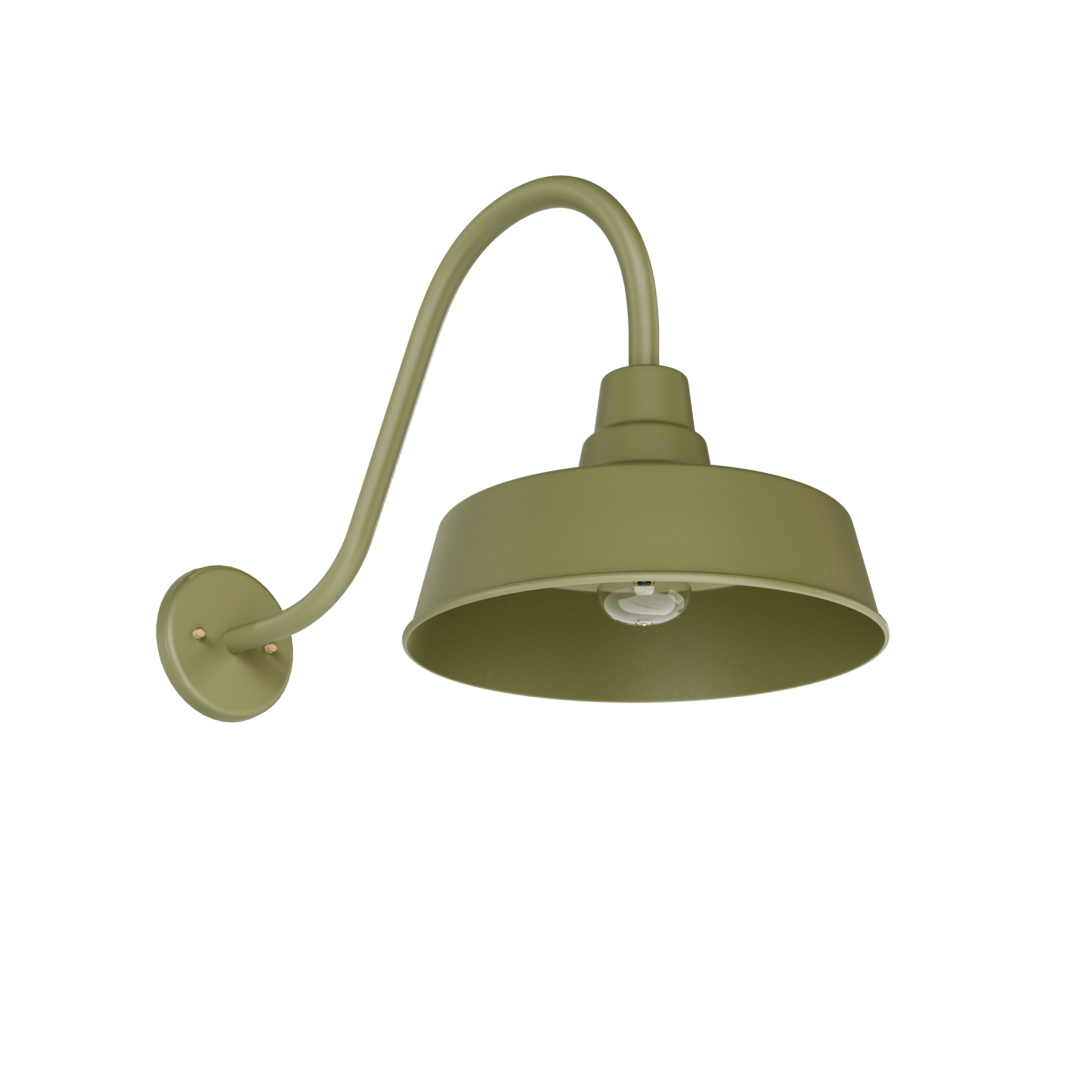 San Francisco • Luminaire mural extérieur montage vers le bas sur col de cygne fond ouvert format moyen [22992]