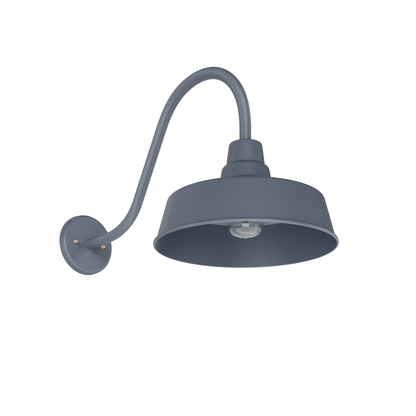 San Francisco • Luminaire mural extérieur montage vers le bas sur col de cygne fond ouvert format moyen [22992]